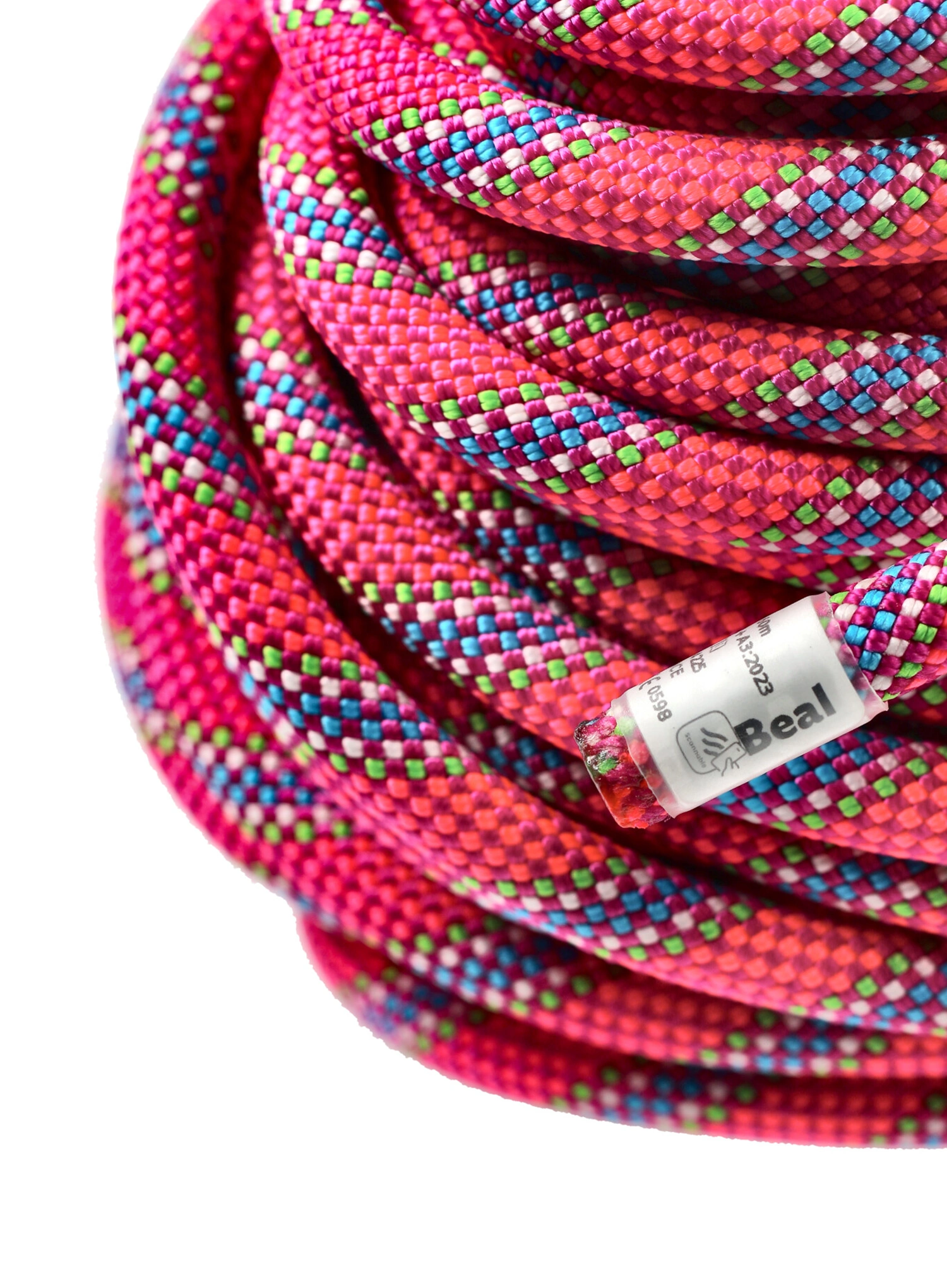 Dinaminė virvė Beal Tiger Unicore 10 mm x 60 m Dry Cover - fuchsia