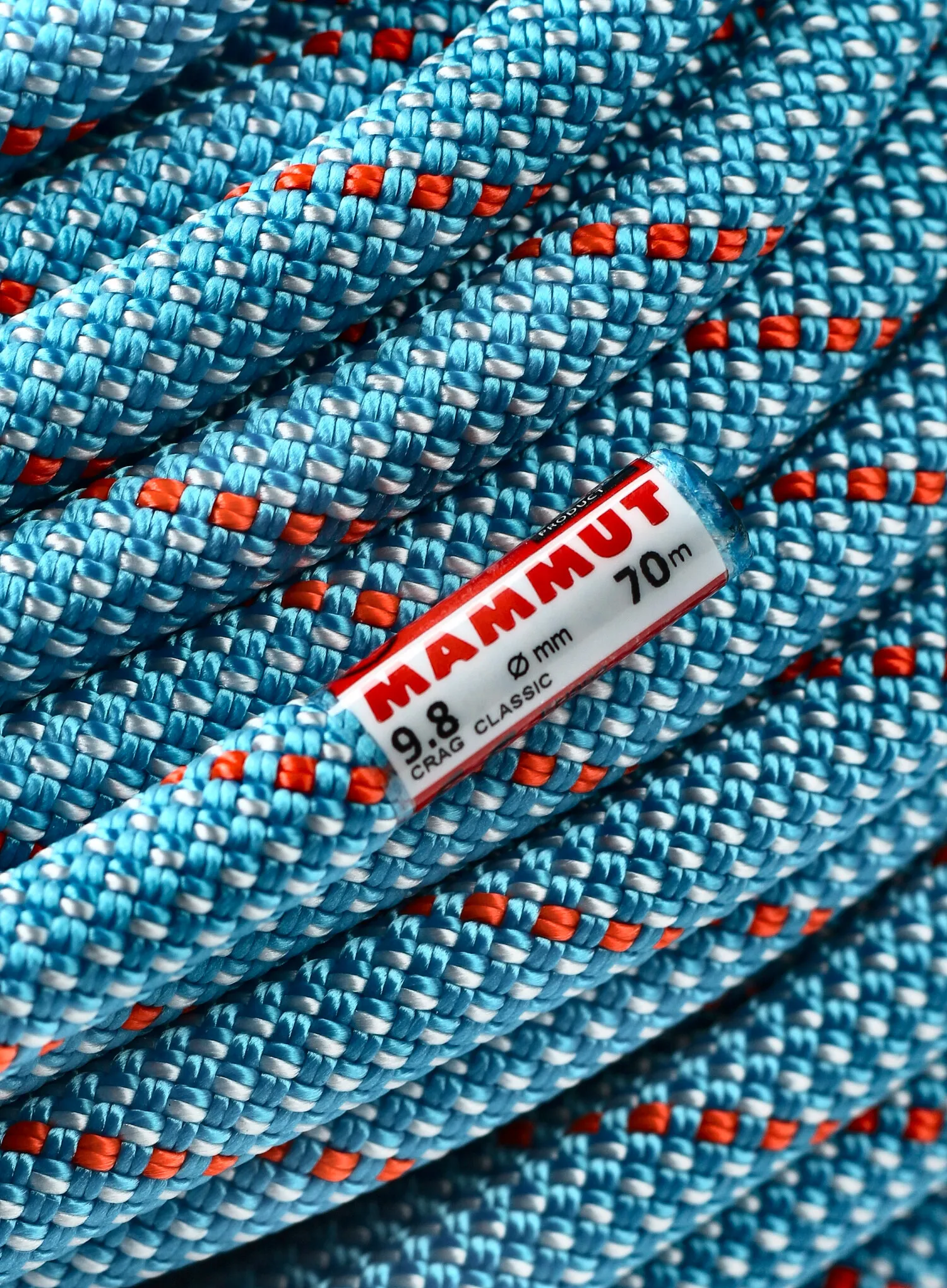 Virvė Mammut 9.8 Crag Classic Rope 70 m - white/ice mint