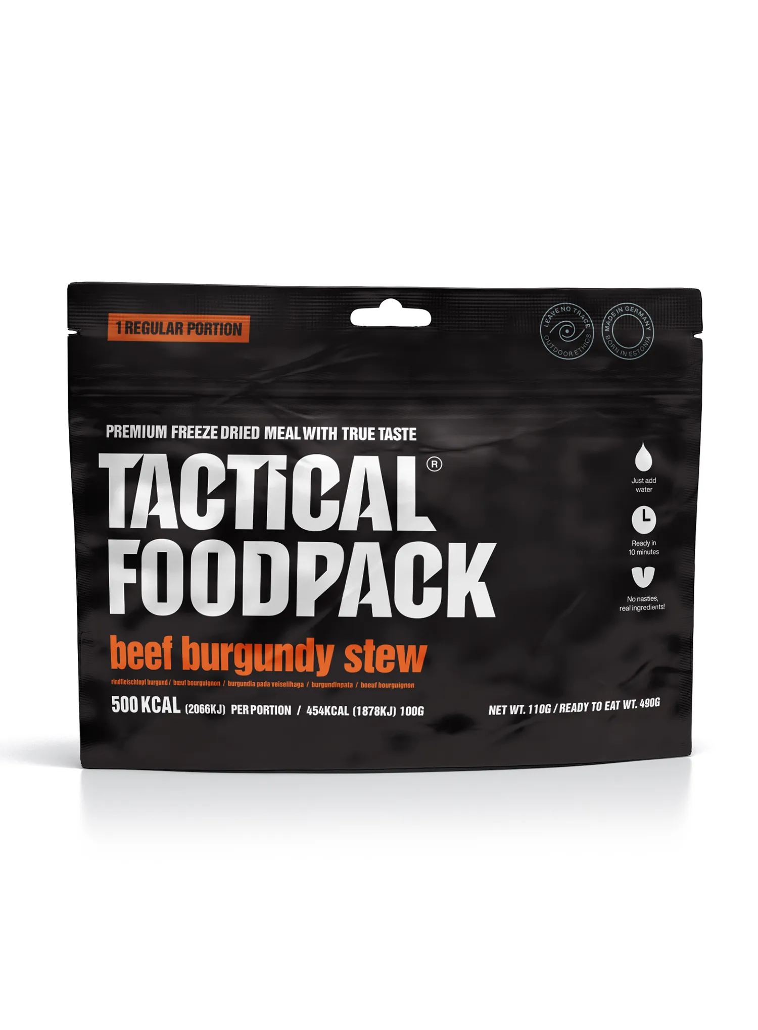 Liofilizatas Tactical Foodpack Jautiena Burgundija 490 g