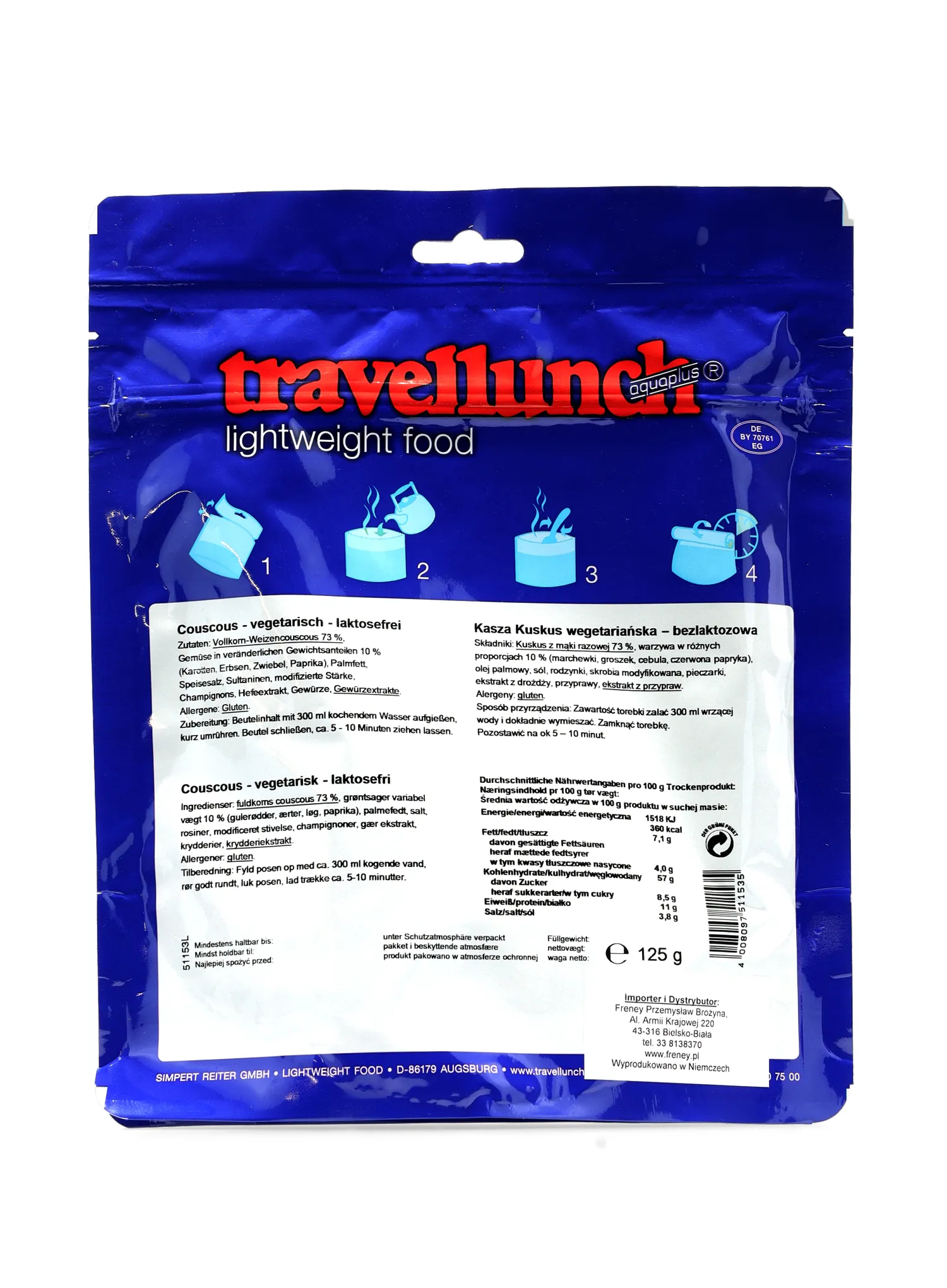 Liofilizatas Travellunch Vegetarian couscous with vegetables 425 g