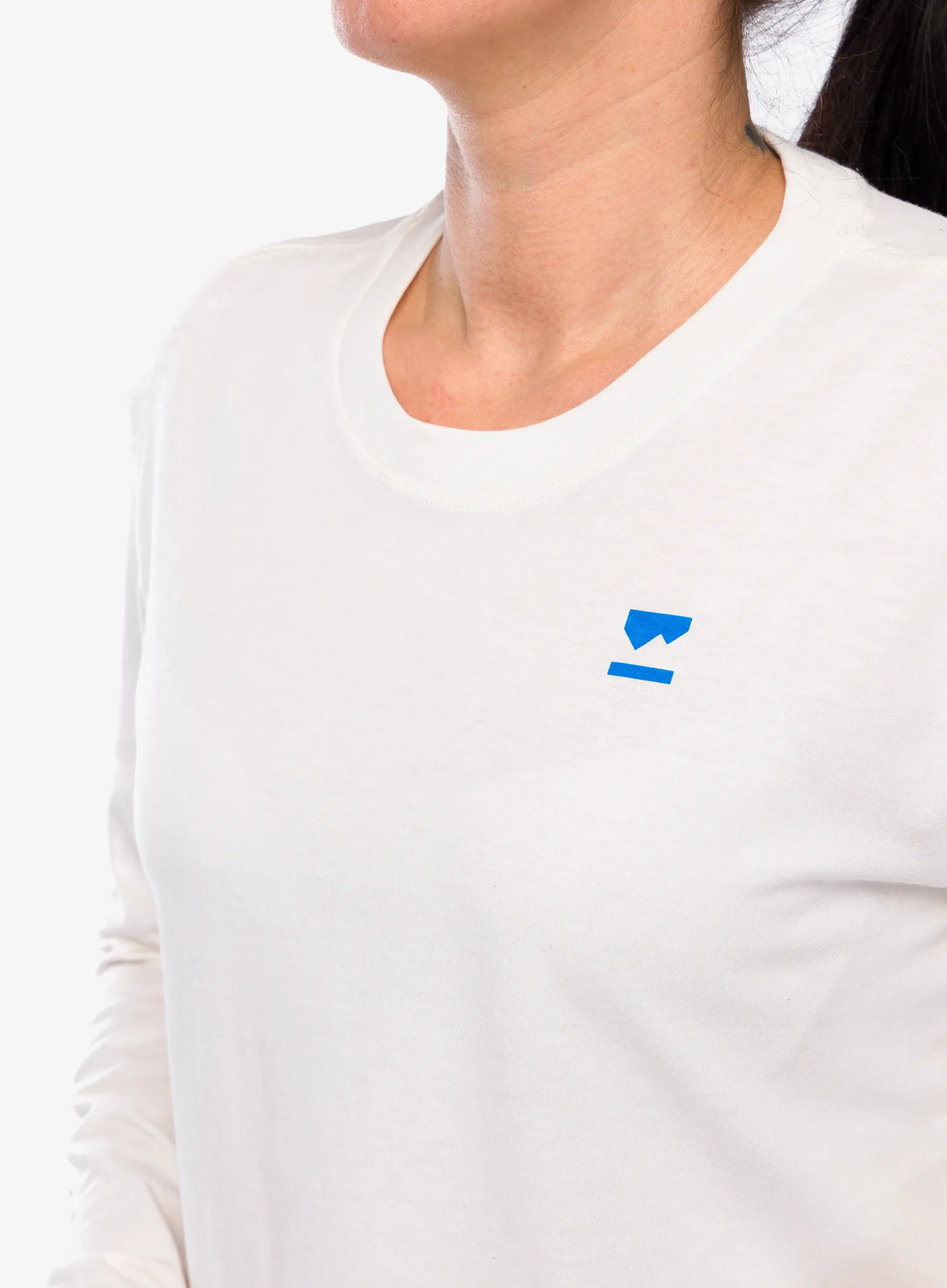 Marškinėliai ilgomis rankovėmis moterims Mons Royale Yonder Merino Organic Cotton Long Sleeve - vintage white