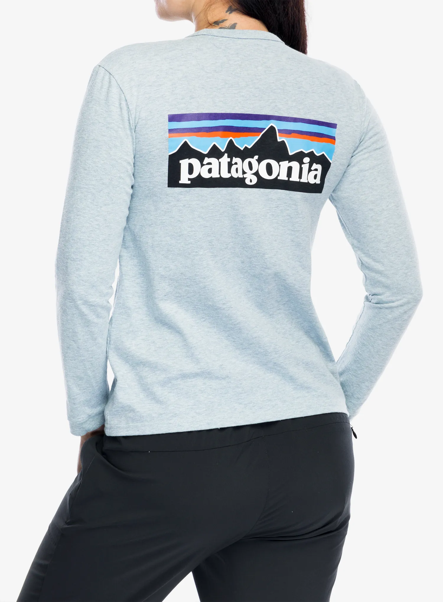 Marškinėliai ilgomis rankovėmis moterims Patagonia L/S P-6 Logo Responsibili-Tee - thermal blue