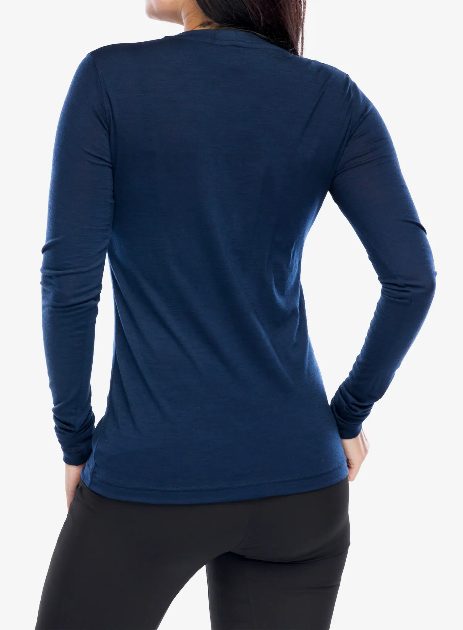 Marškinėliai ilgomis rankovėmis moterims Sensor Merino Active Songbirds Tee LS - deep blue