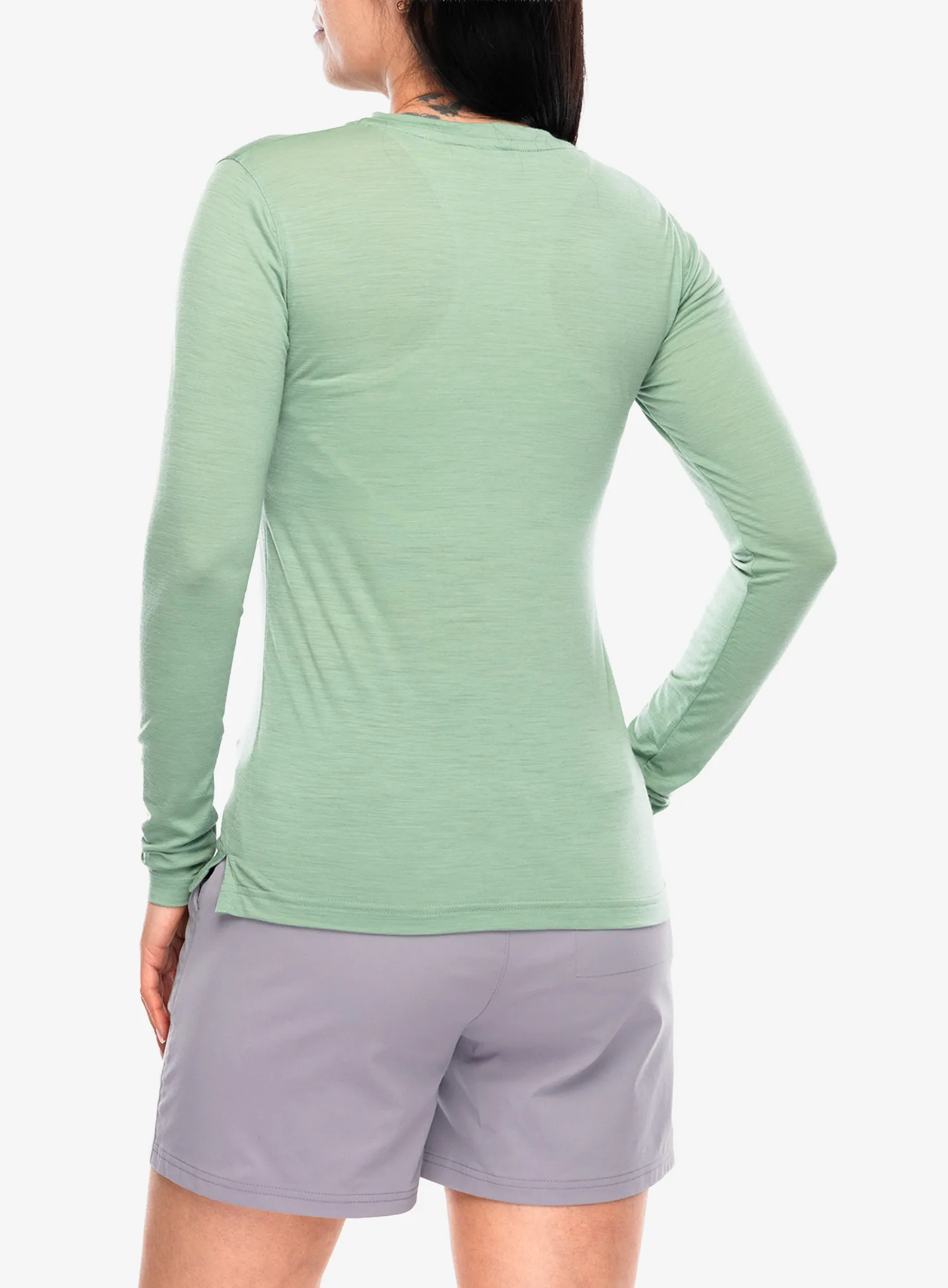 Marškinėliai ilgomis rankovėmis moterims Sensor Merino Air Say Yes Tee LS - basil green