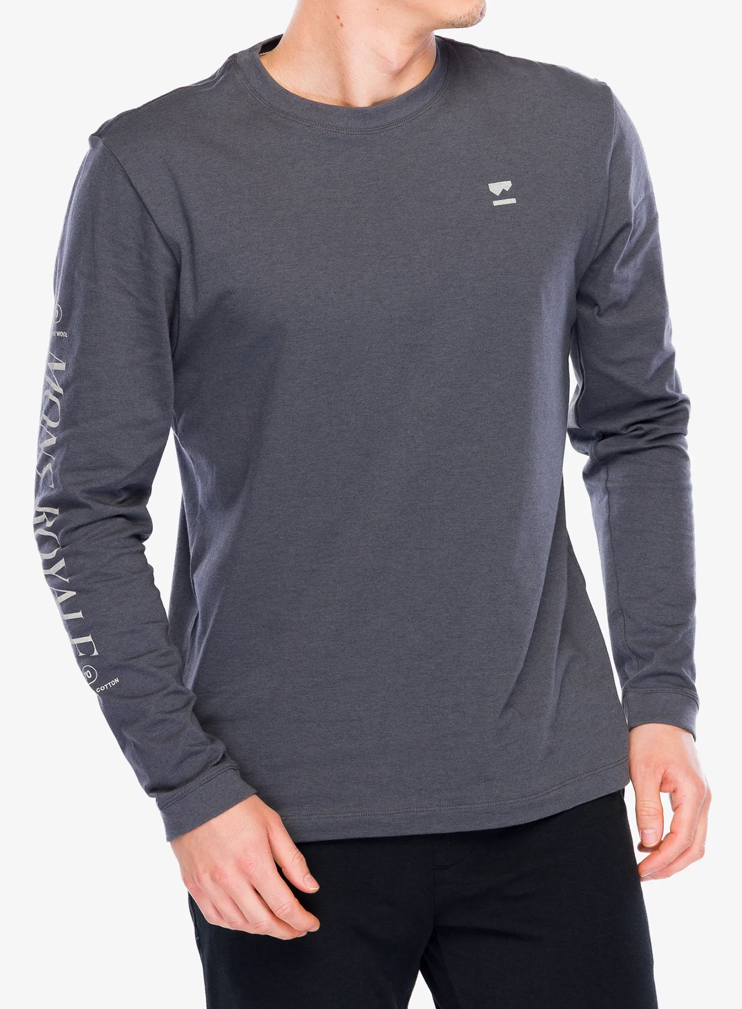 Longsleeve Mons Royale Yonder Merino Organic Cotton Long Sleeve - vintage black