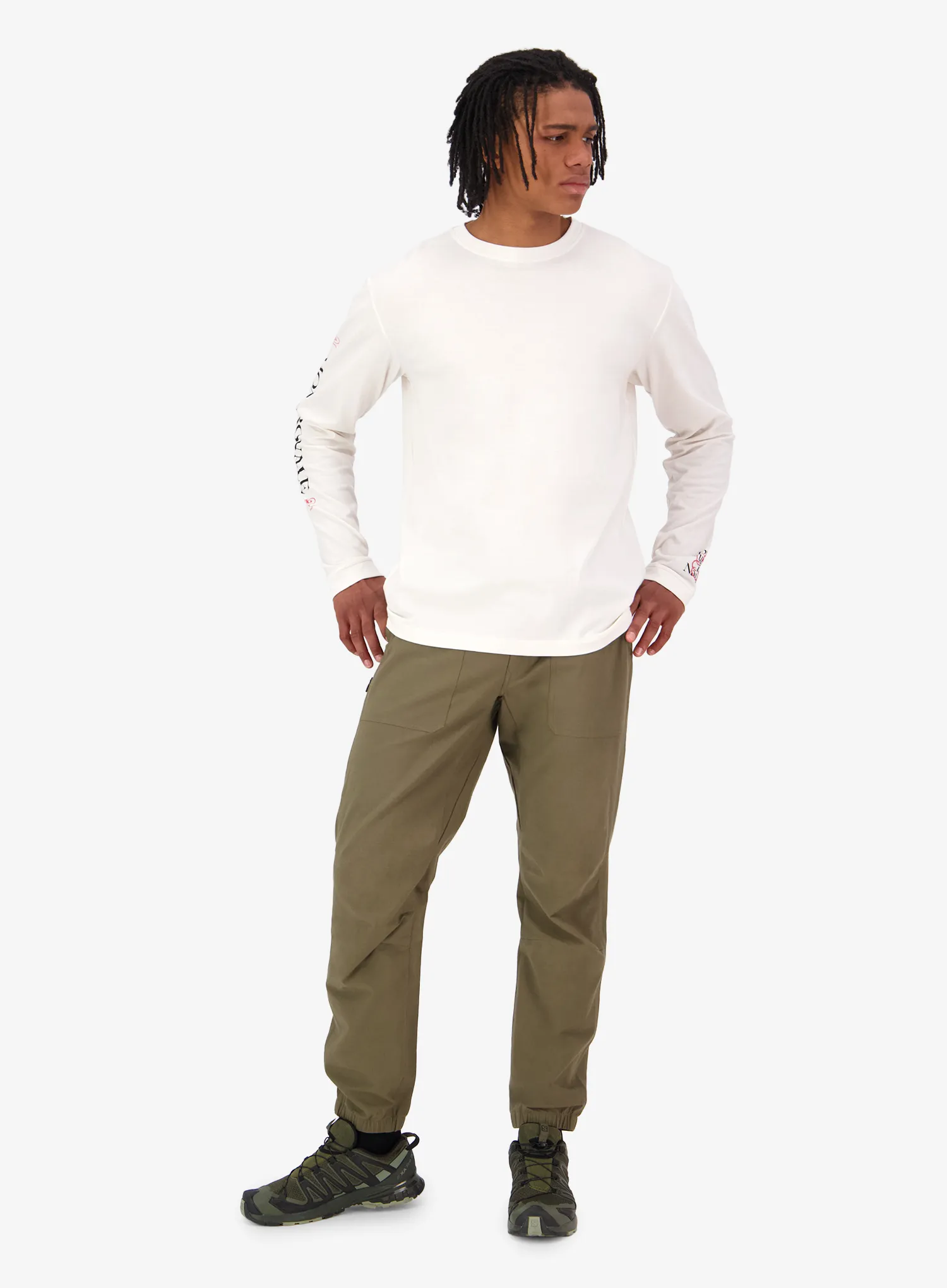 Longsleeve Mons Royale Yonder Merino Organic Cotton Long Sleeve - vintage white