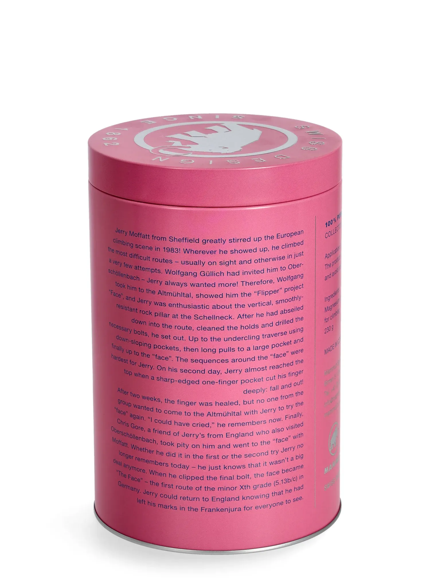Magnezija Mammut Pure Chalk Collectors Box 230 g - the face