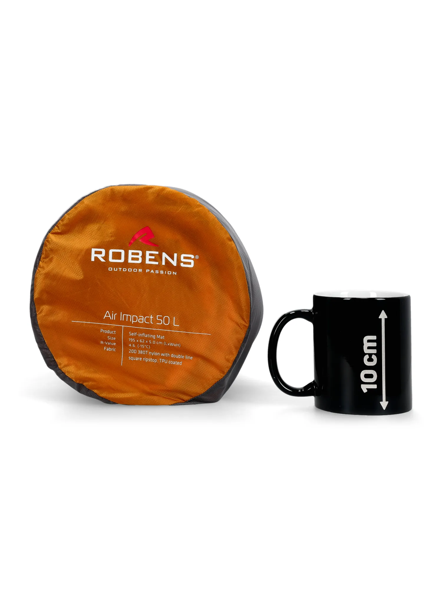 Savaime prisipučiantis kilimėlis Robens Air Impact 50 L - yellow