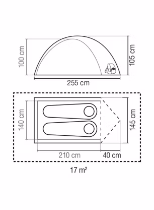 Dvivietė palapinė Coleman Darwin 2 Blackout