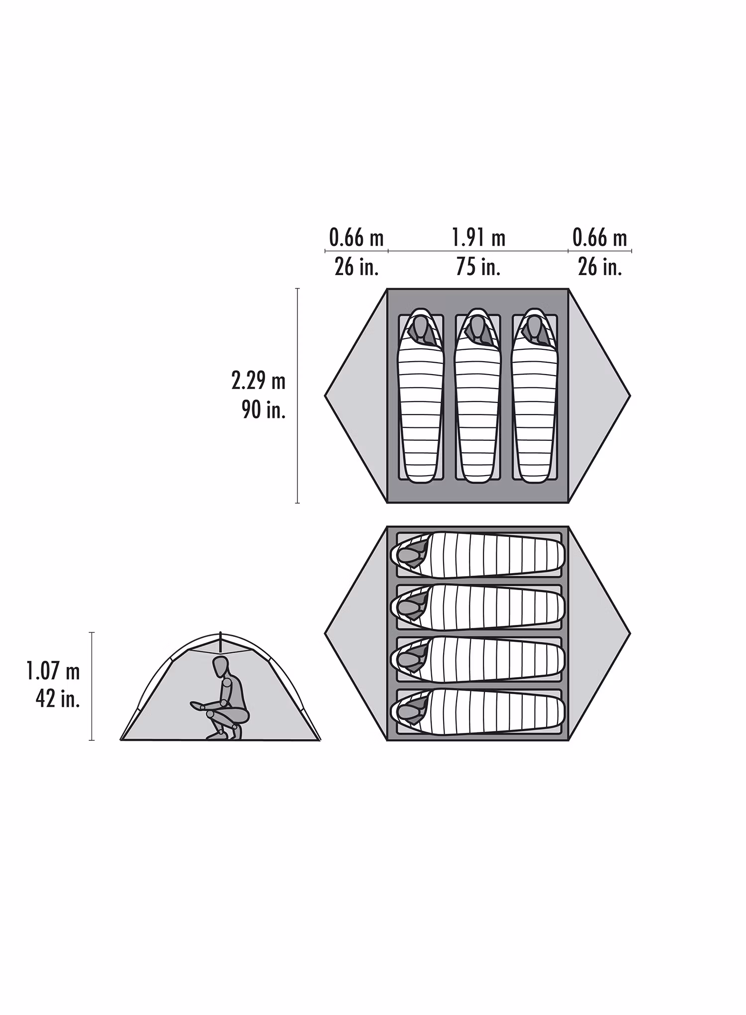 Trivietė palapinė MSR Hubba Hubba LT 3P Tent - green