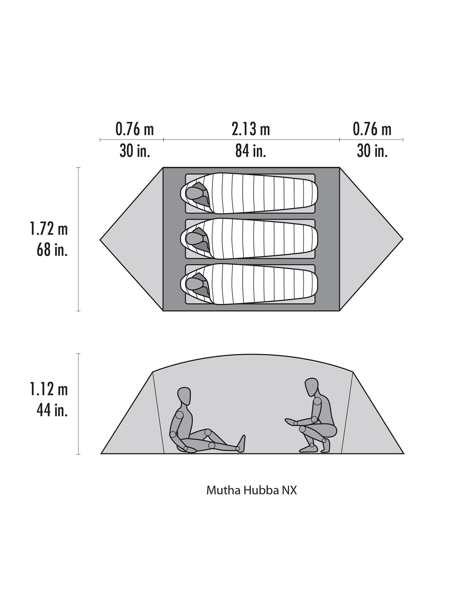 Trivietė palapinė MSR Mutha Hubba NX - green