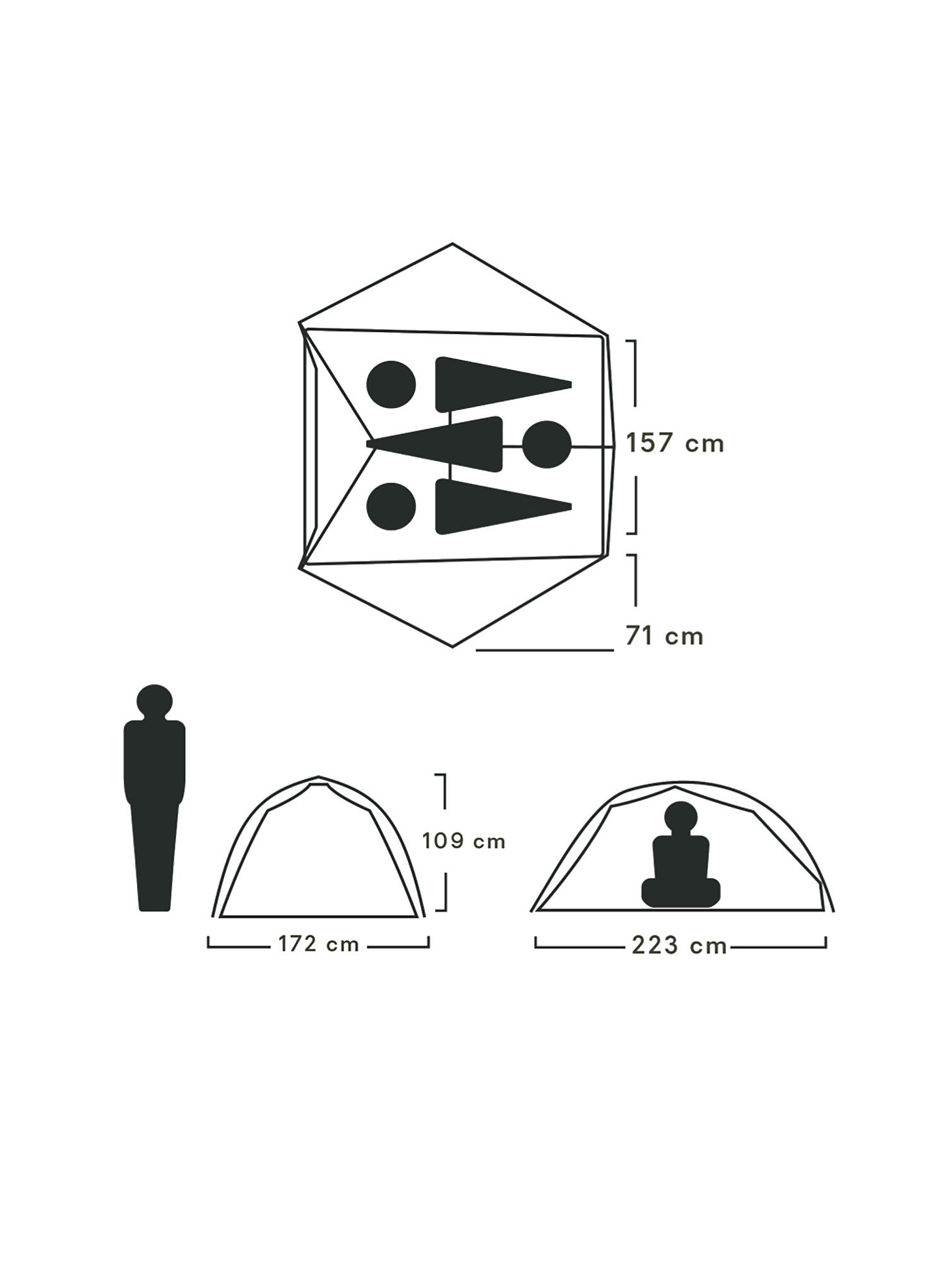 Trivietė palapinė Nemo Mayfly OSMO 3P