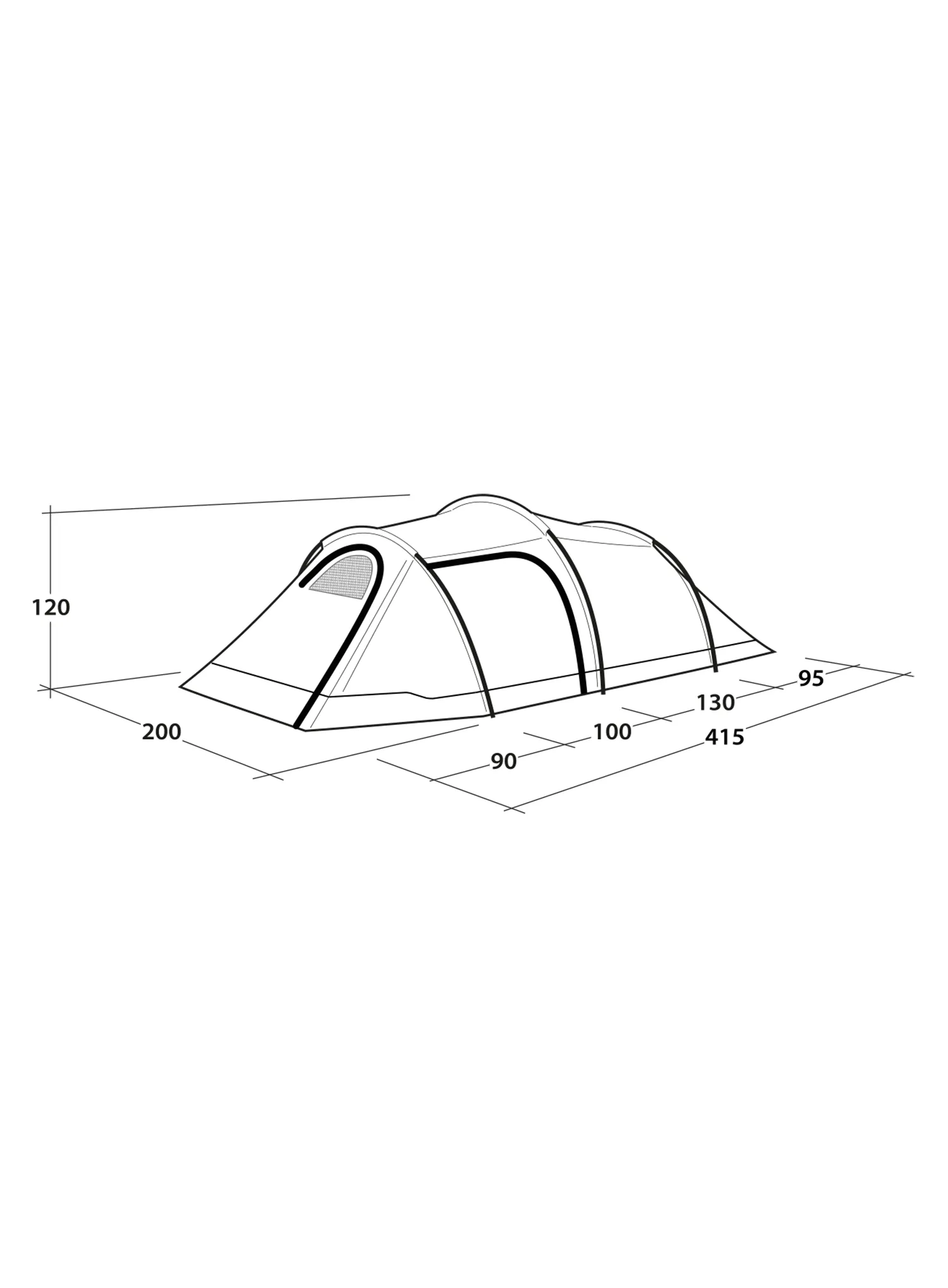 Trivietė palapinė Outwell Earth 3 Plus