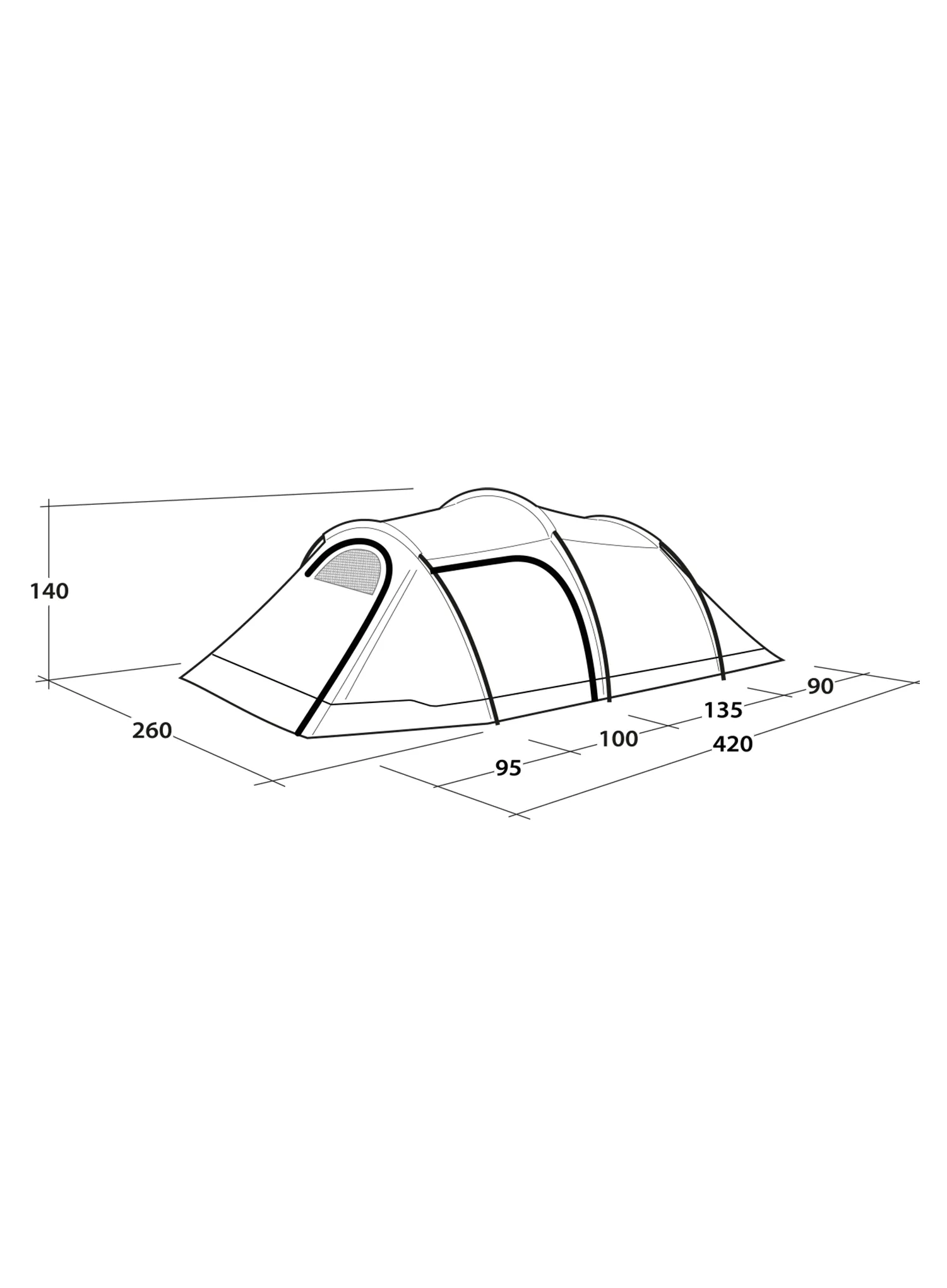 Keturvietė palapinė Outwell Earth 4 Plus