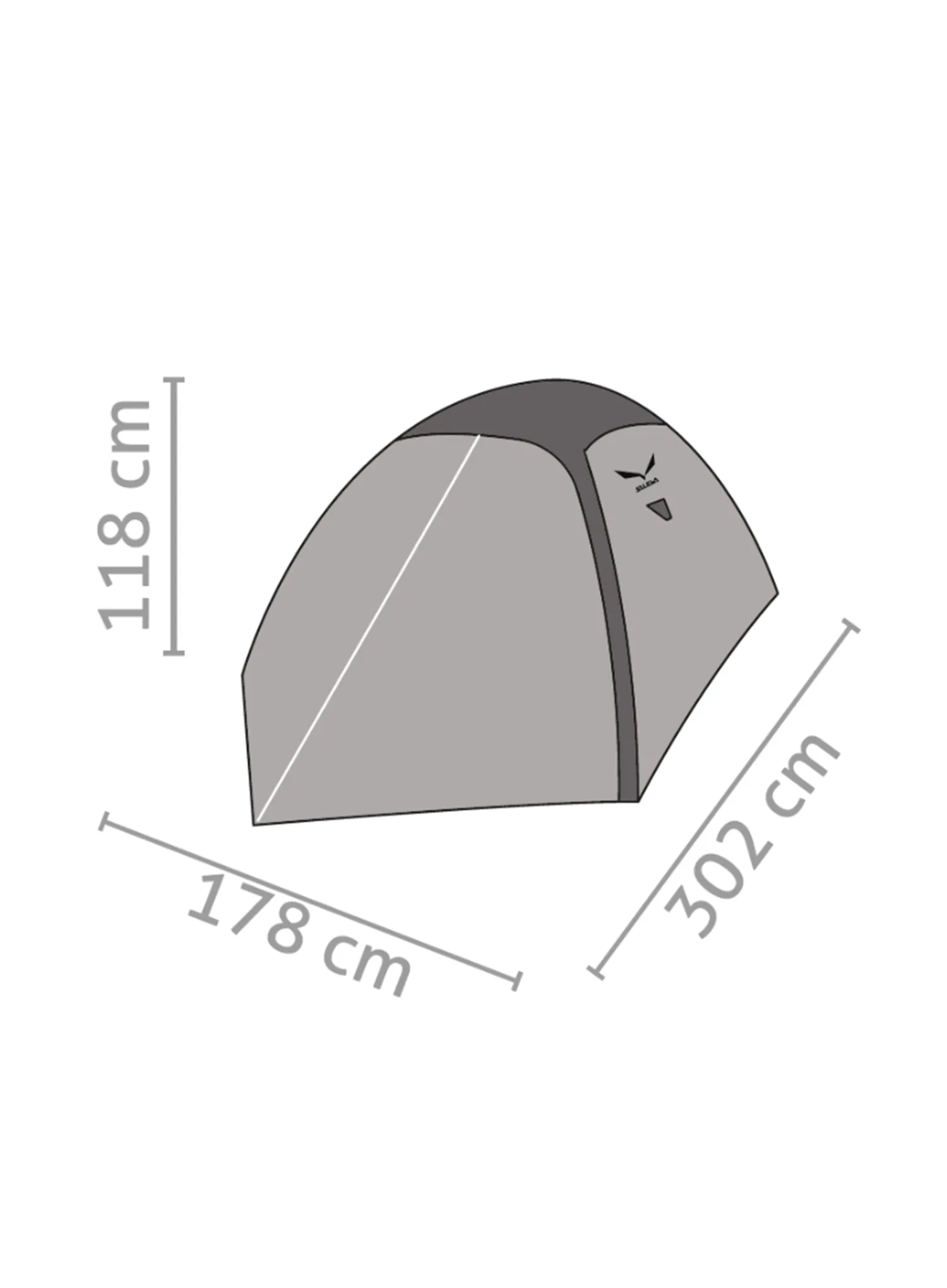 Trivietė palapinė Salewa Atlas III Tent - faded green/shadow
