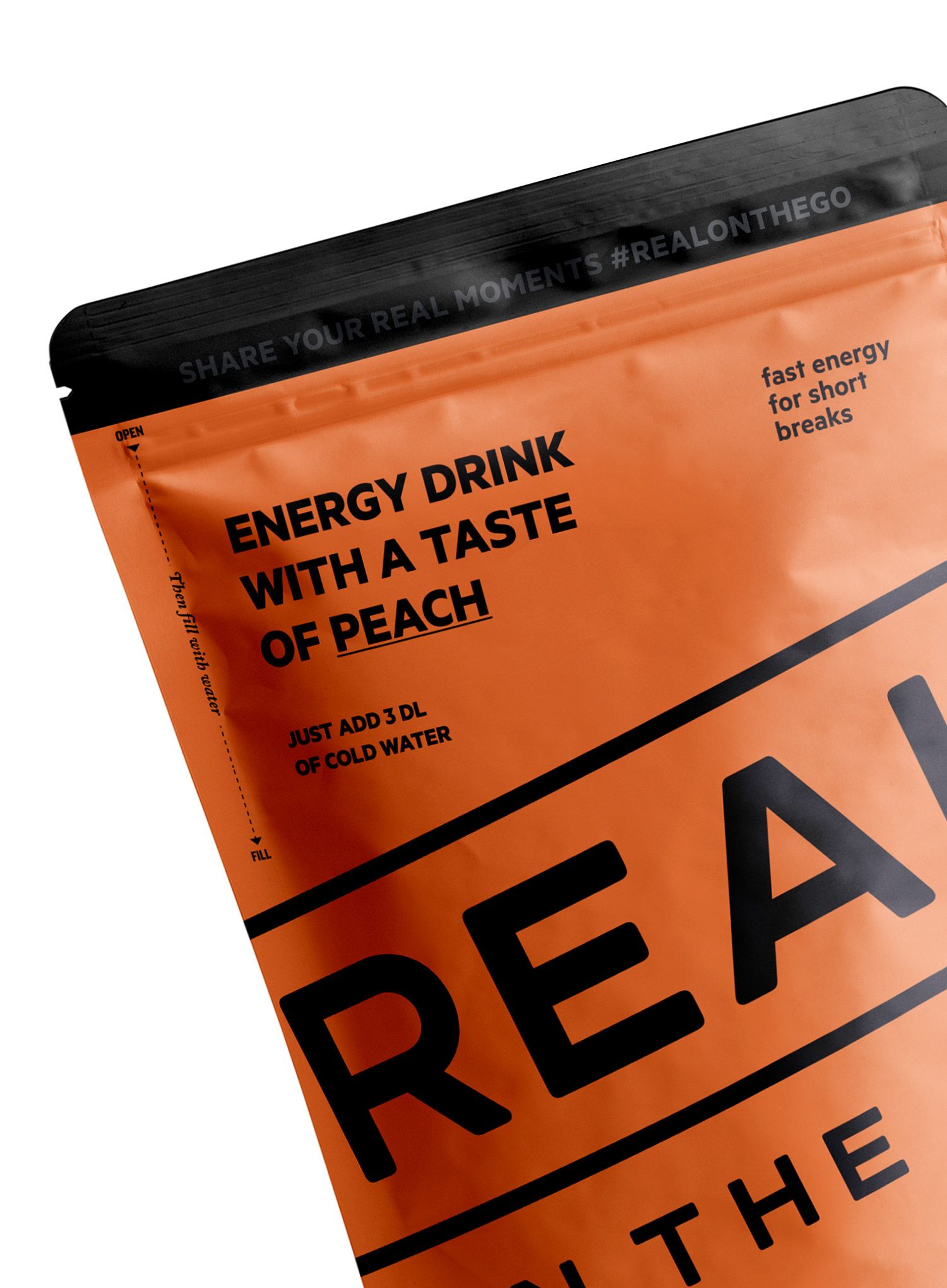 Energetinis gėrimas Real Turmat Energy drink Taste of Peach 330 ml