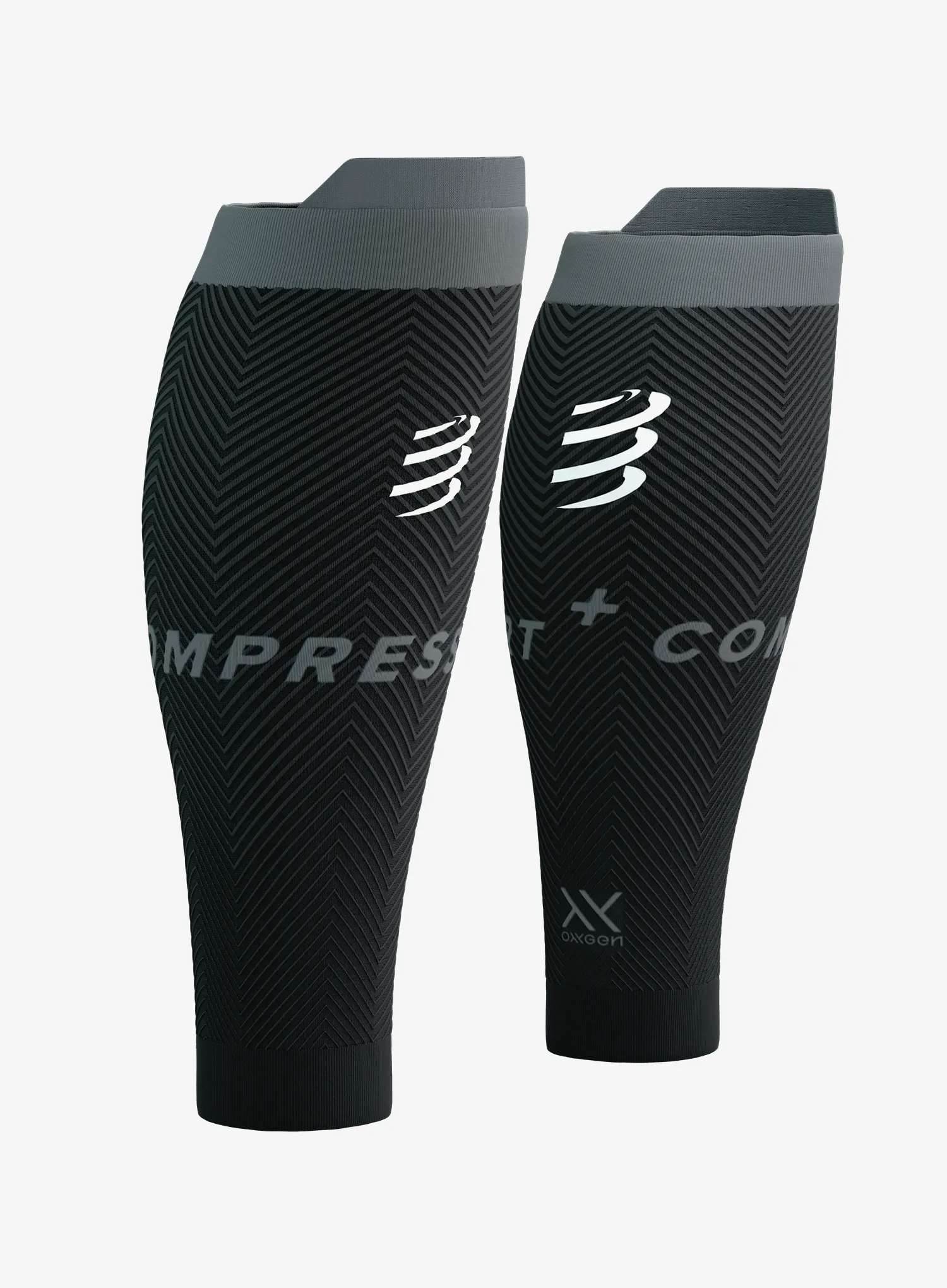 Kompresinės klešnės Compressport R2 Oxygen - black/steel grey