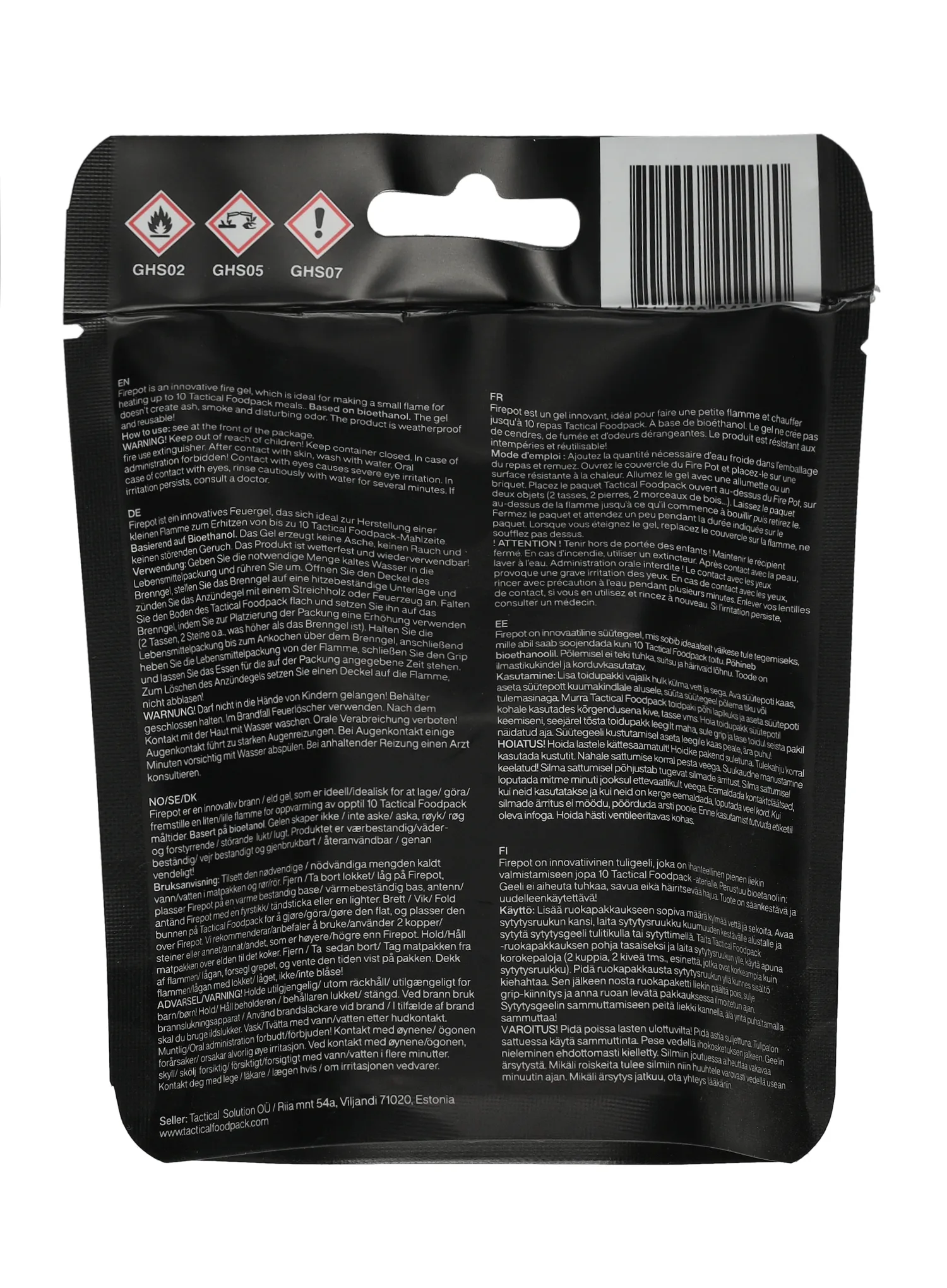 Kietasis kuras Tactical FoodPack Tactical Fire Pot