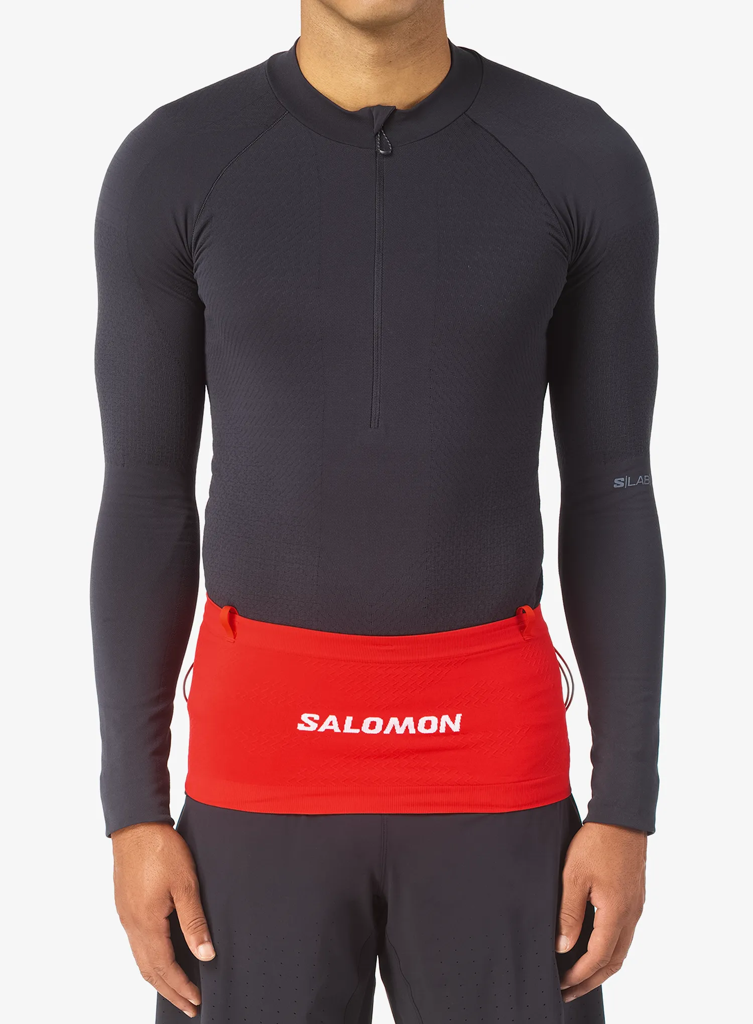 Bėgimo diržas Salomon Adv Skin Seamless Belt - flame scarlet/white