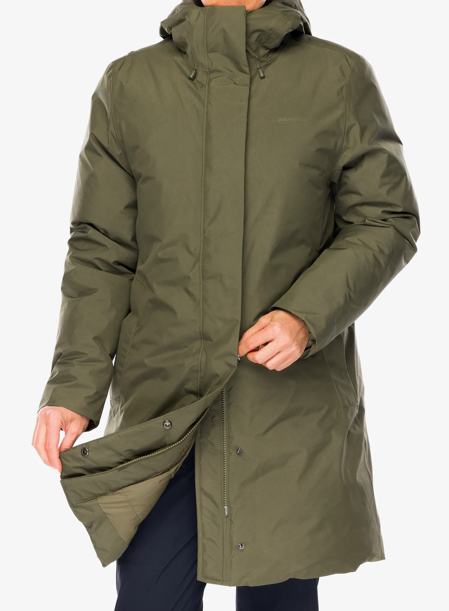 Žieminė moteriška striukė Patagonia Stormshadow Parka - basin green