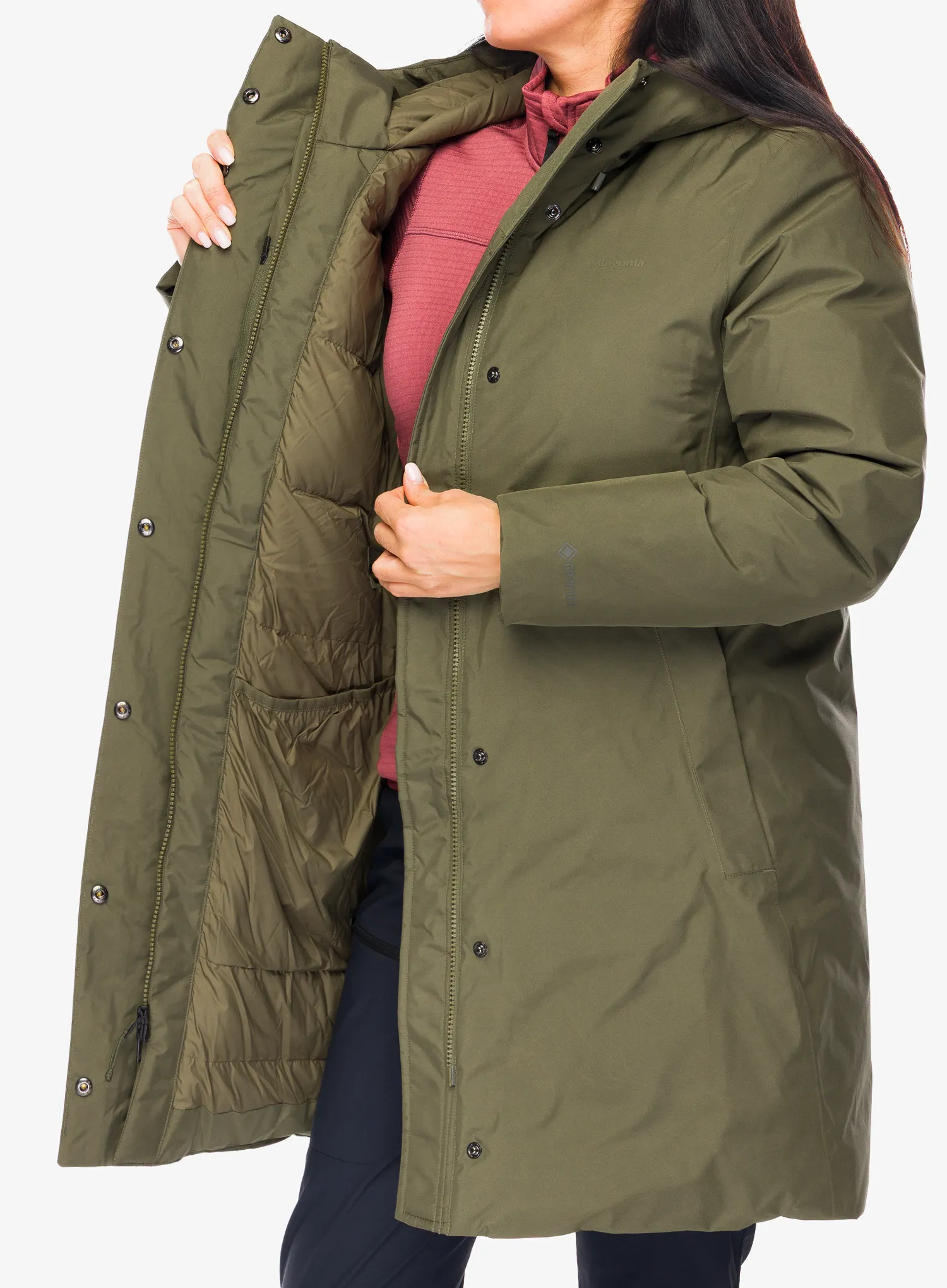 Žieminė moteriška striukė Patagonia Stormshadow Parka - basin green