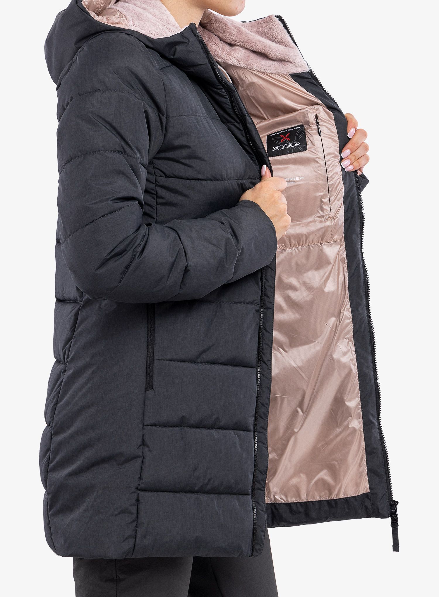 Moteriškas paltas Montura Elisir Parka - dark grey/dust rose