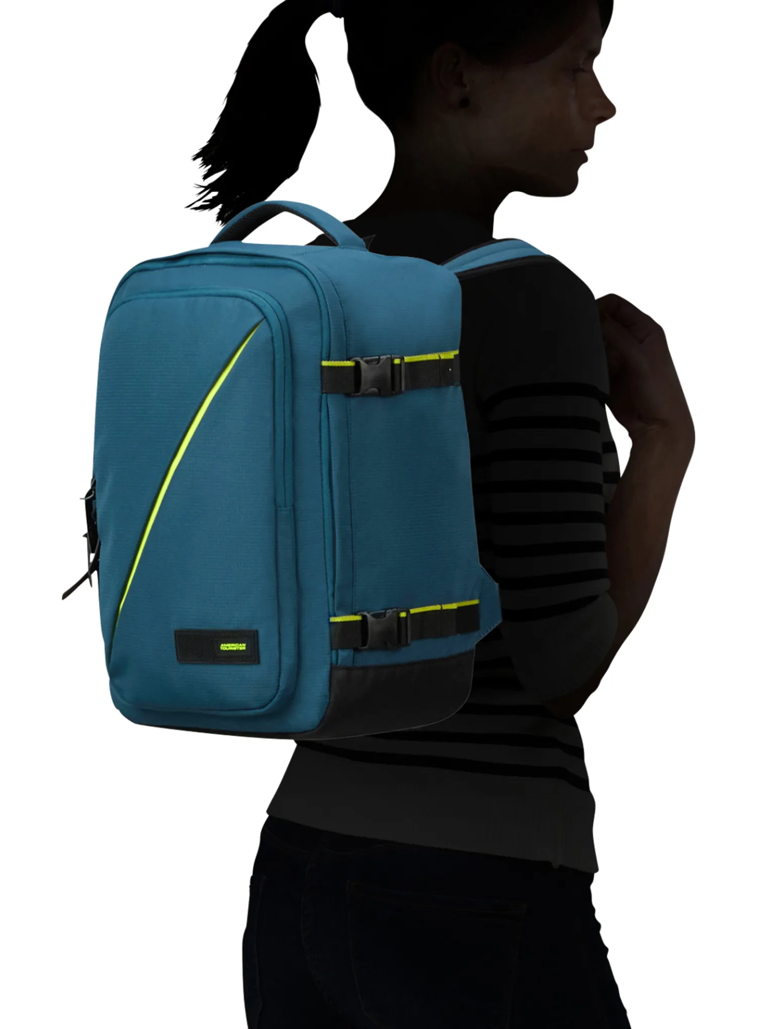 Kuprinė į lėktuvą American Tourister Take2cabin S - harbor blue