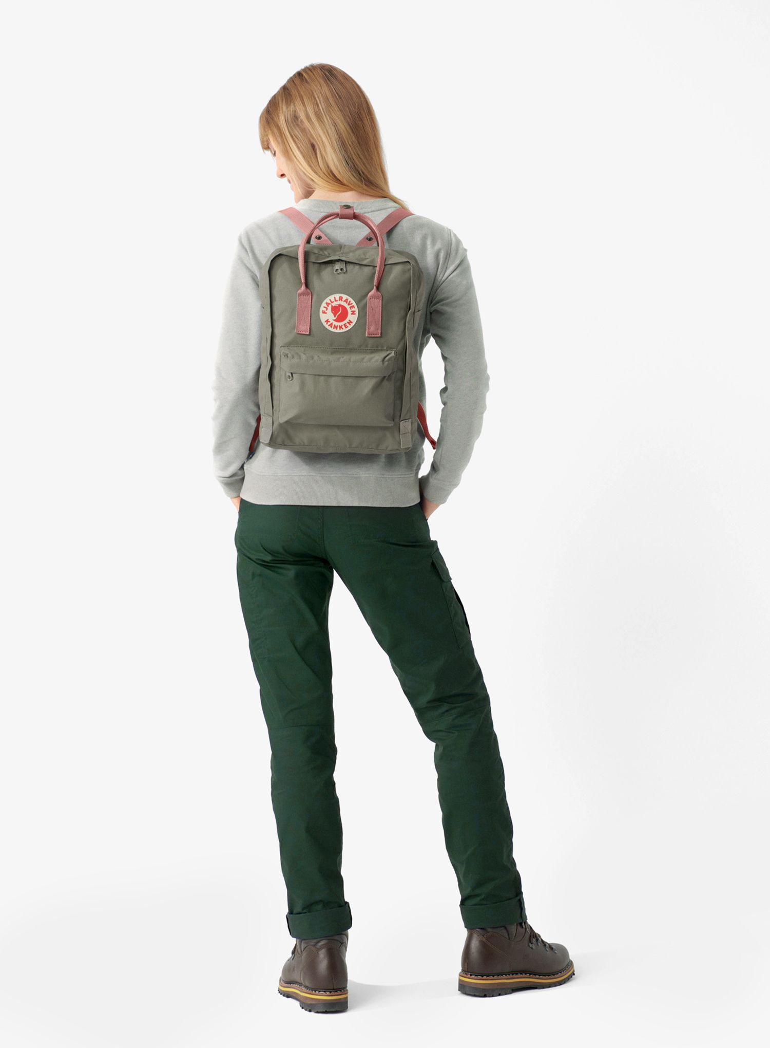 Miesto kuprinė Fjallraven Kanken - fog/pink