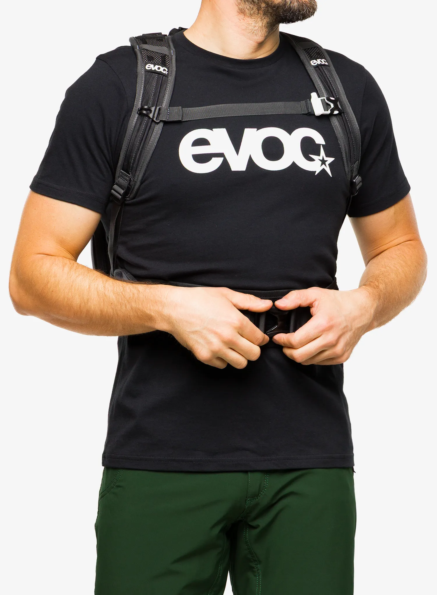Dviratininko kuprinė Evoc Stage Capture 16 - heather carbon grey