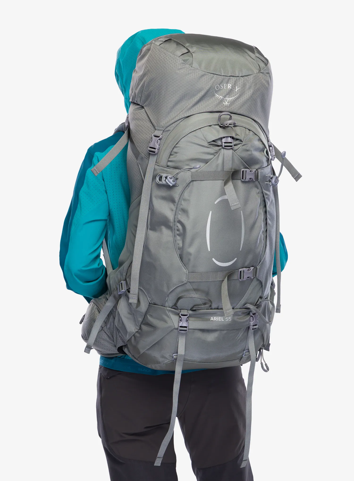 Turistinė kuprinė moterims Osprey Ariel 55 - medium gray