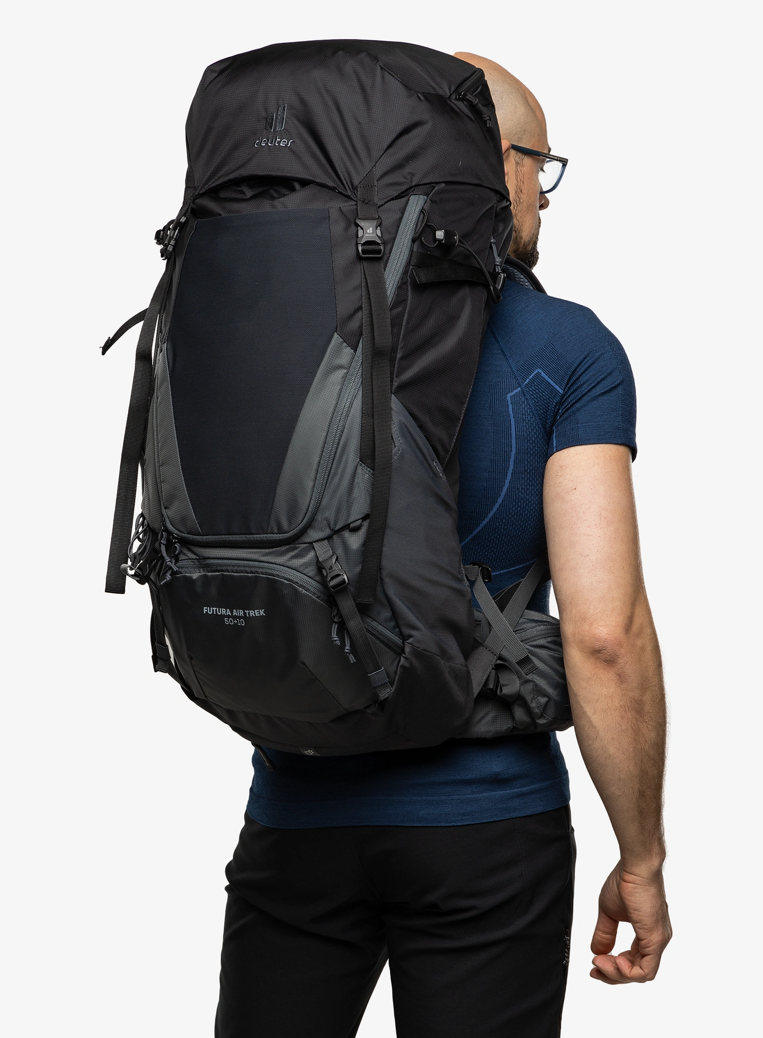 Turistinė kuprinė Deuter Futura Air Trek 50 + 10 - black/graph