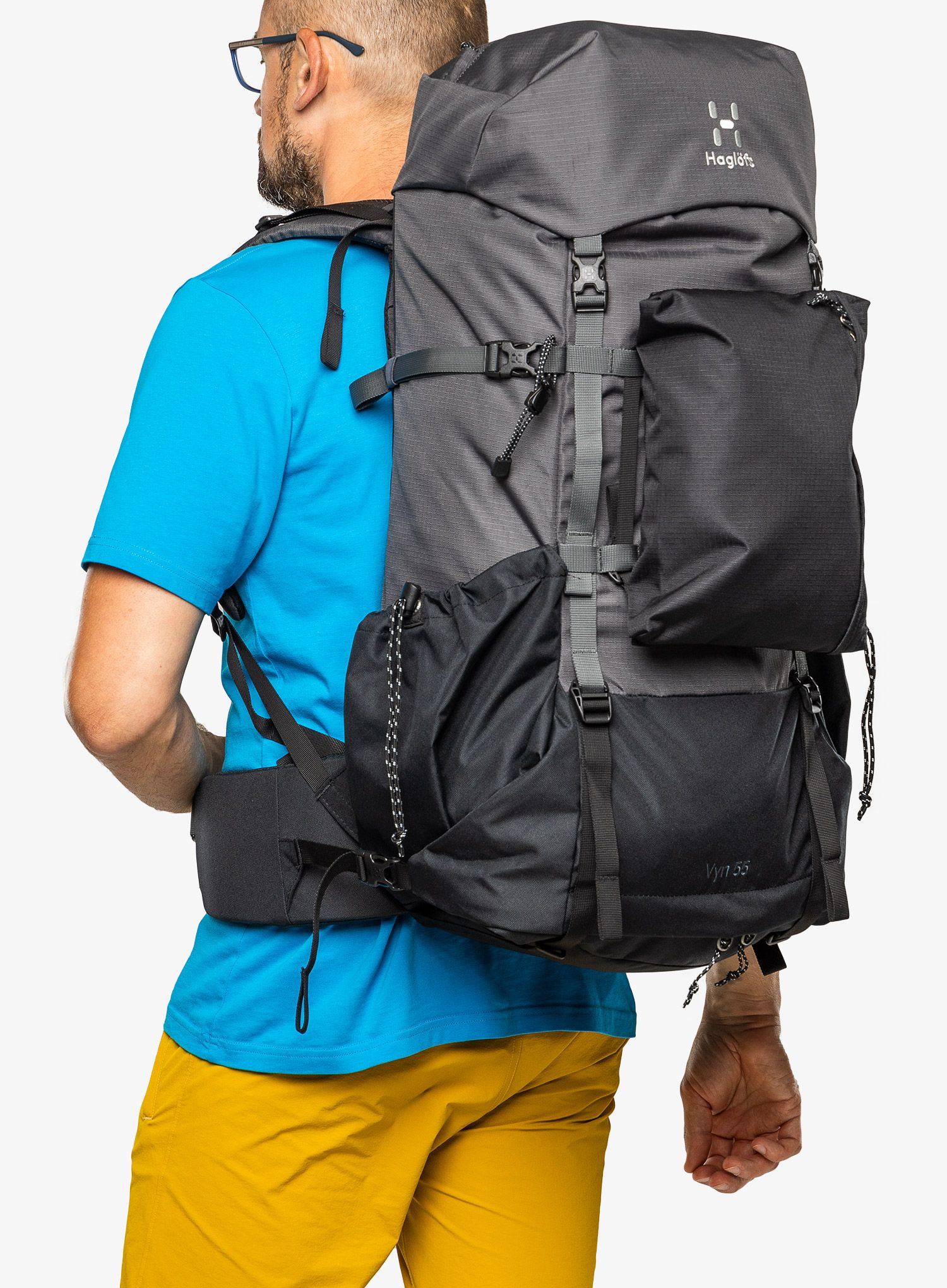 Turistinė kuprinė Haglofs VYN 55 - magnetite/true black
