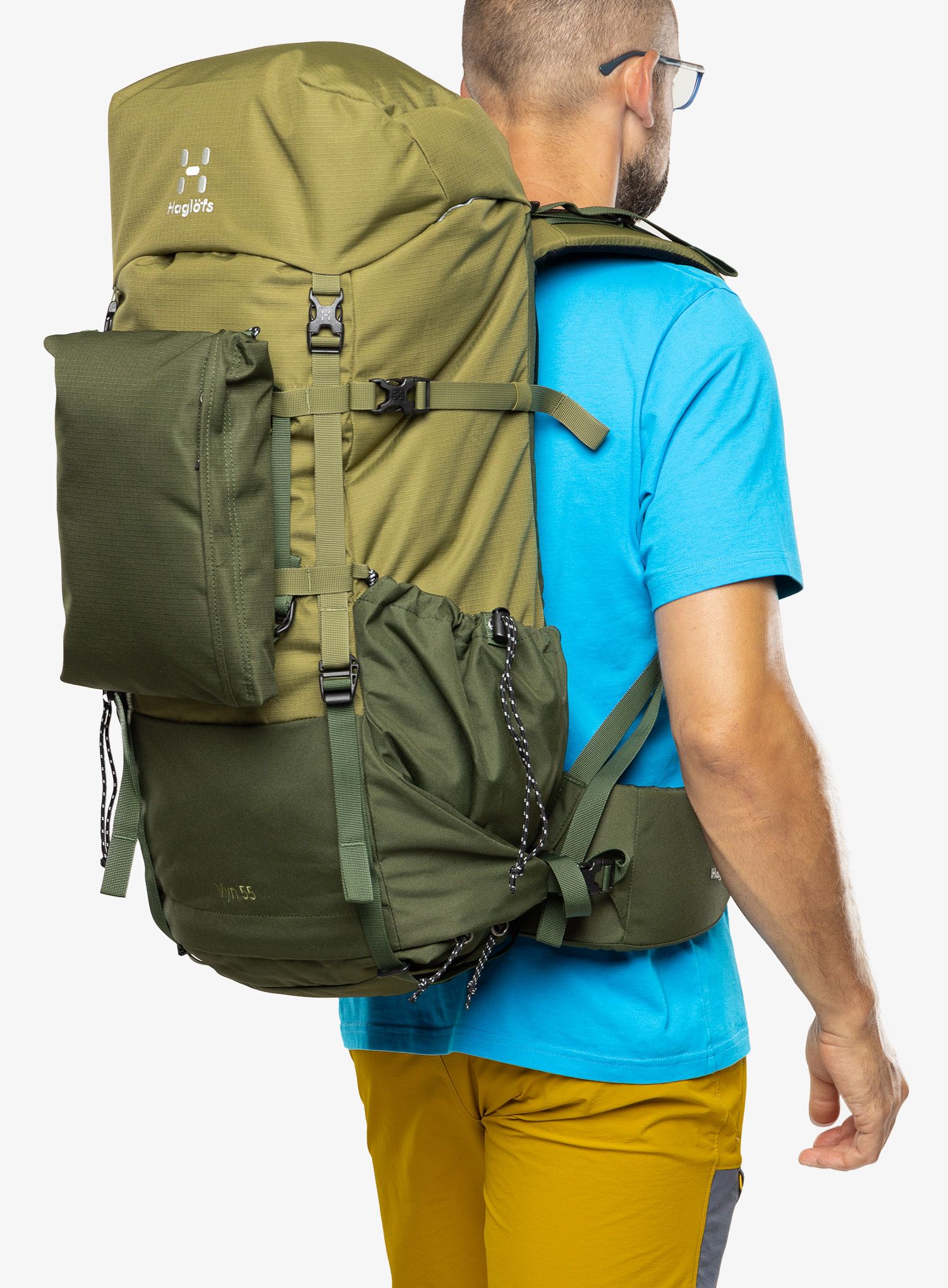 Turistinė kuprinė Haglofs VYN 55 - seaweed green/olive green