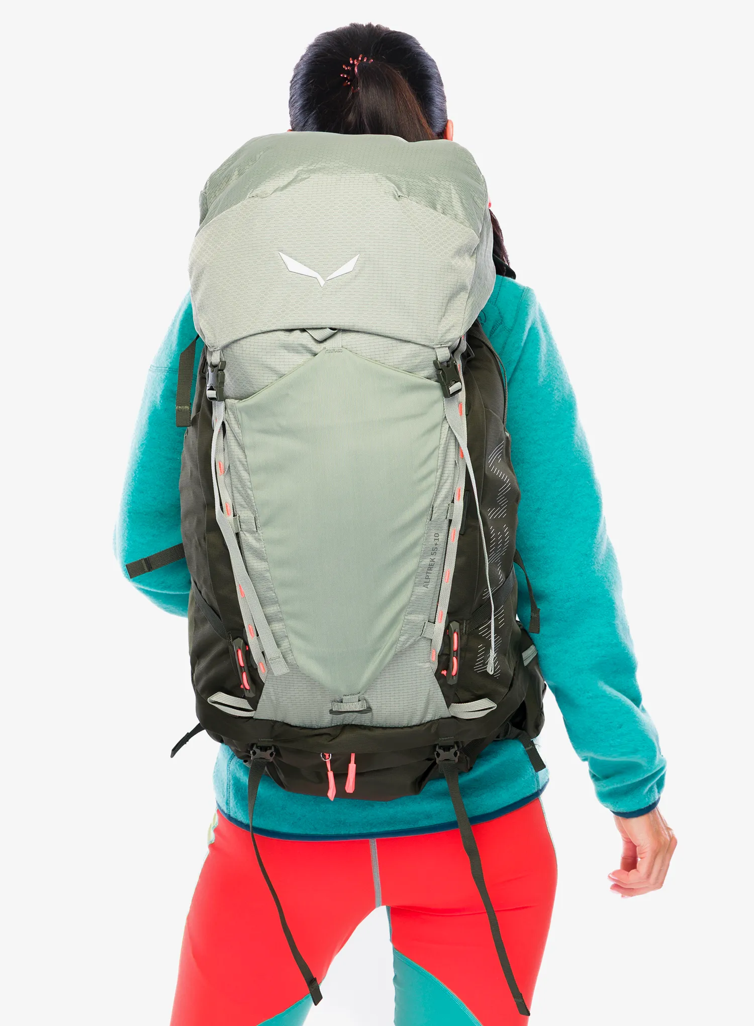 Turistinė kuprinė Salewa Alptrek 55+10 BP - shadow/dark olive