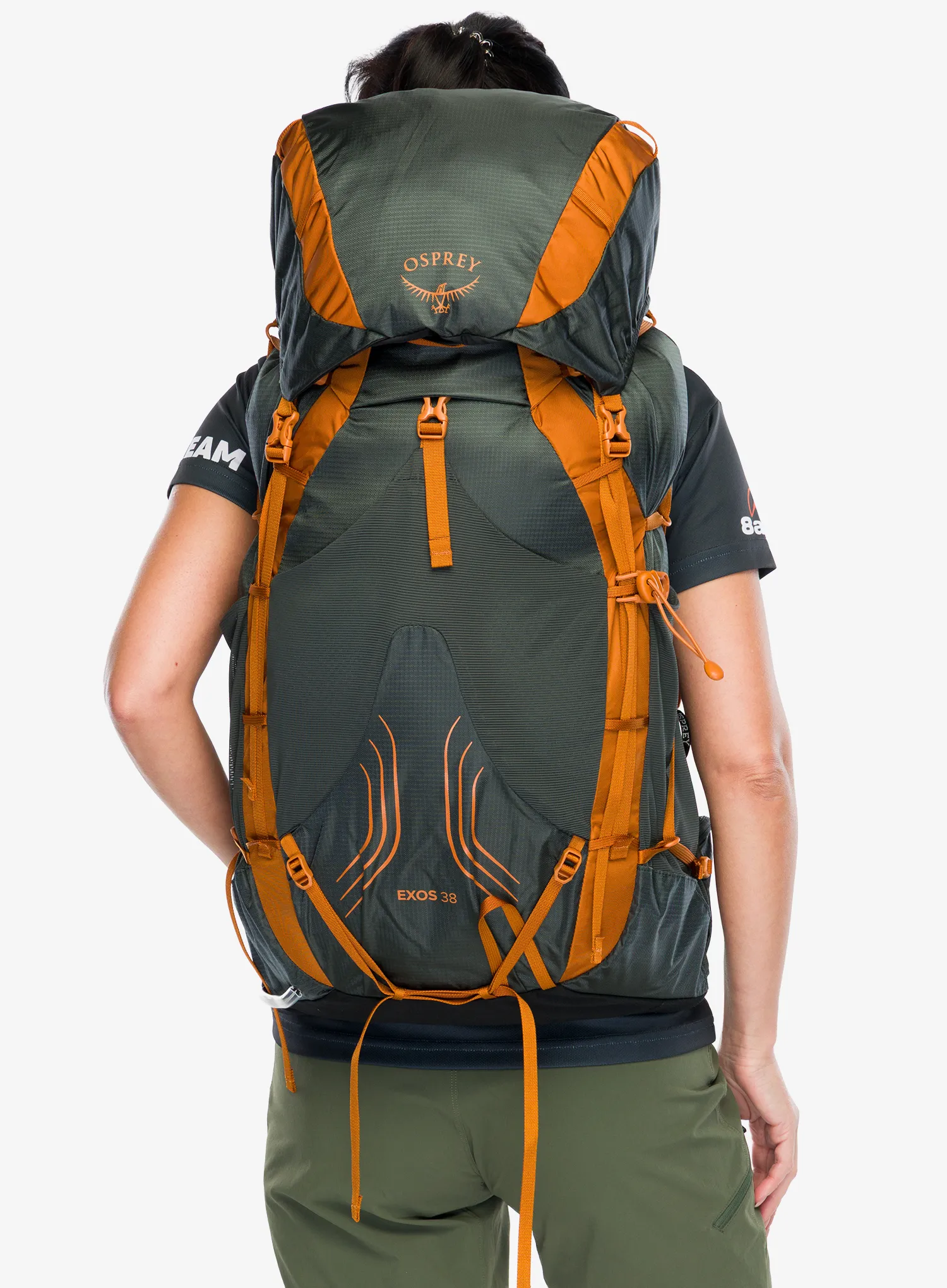 Turistinė kuprinė Osprey Exos 38 - dark charcoal