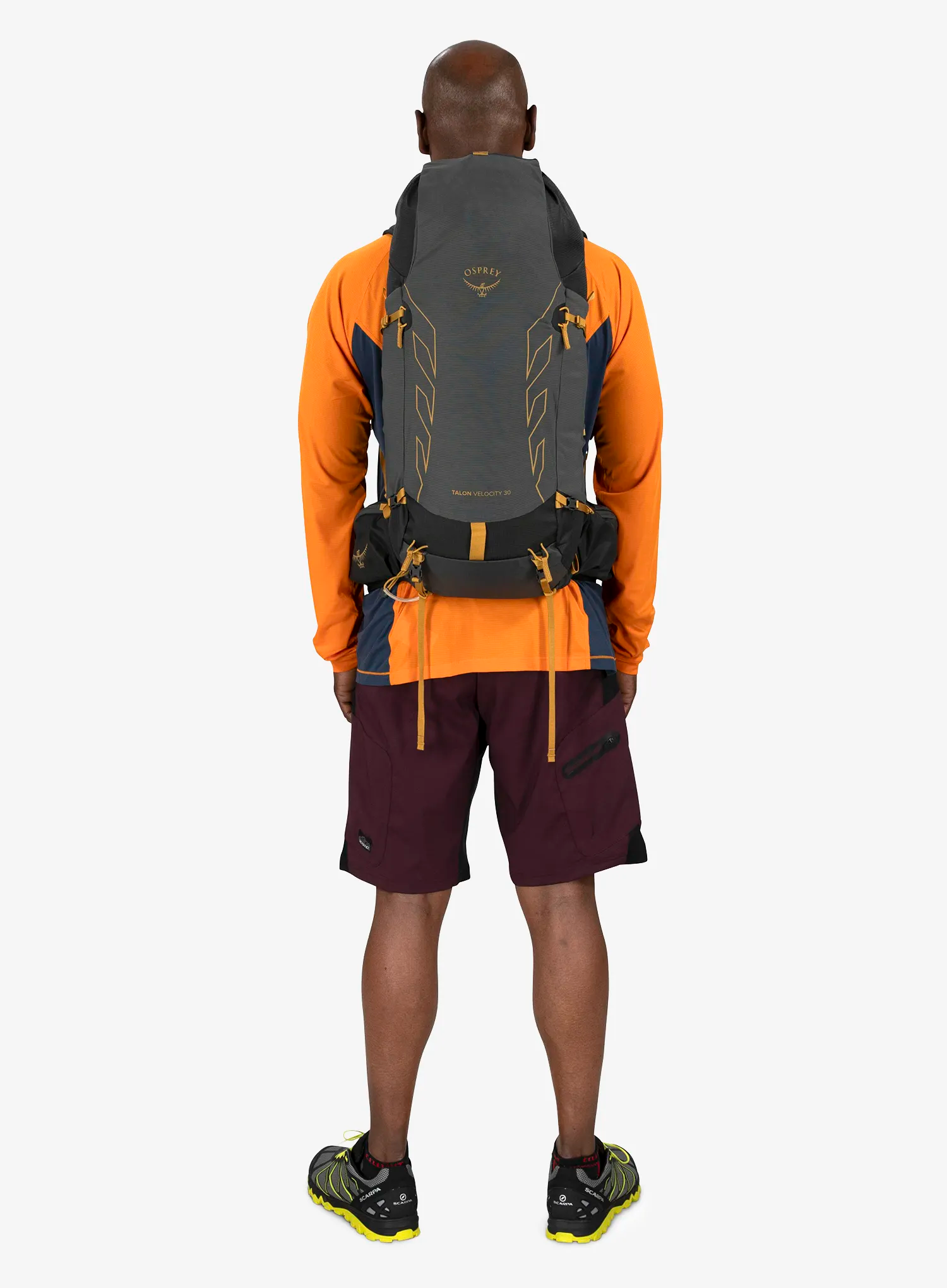 Turistinė kuprinė Osprey Talon Velocity 30 - drk charcoal tumbleweed yellow