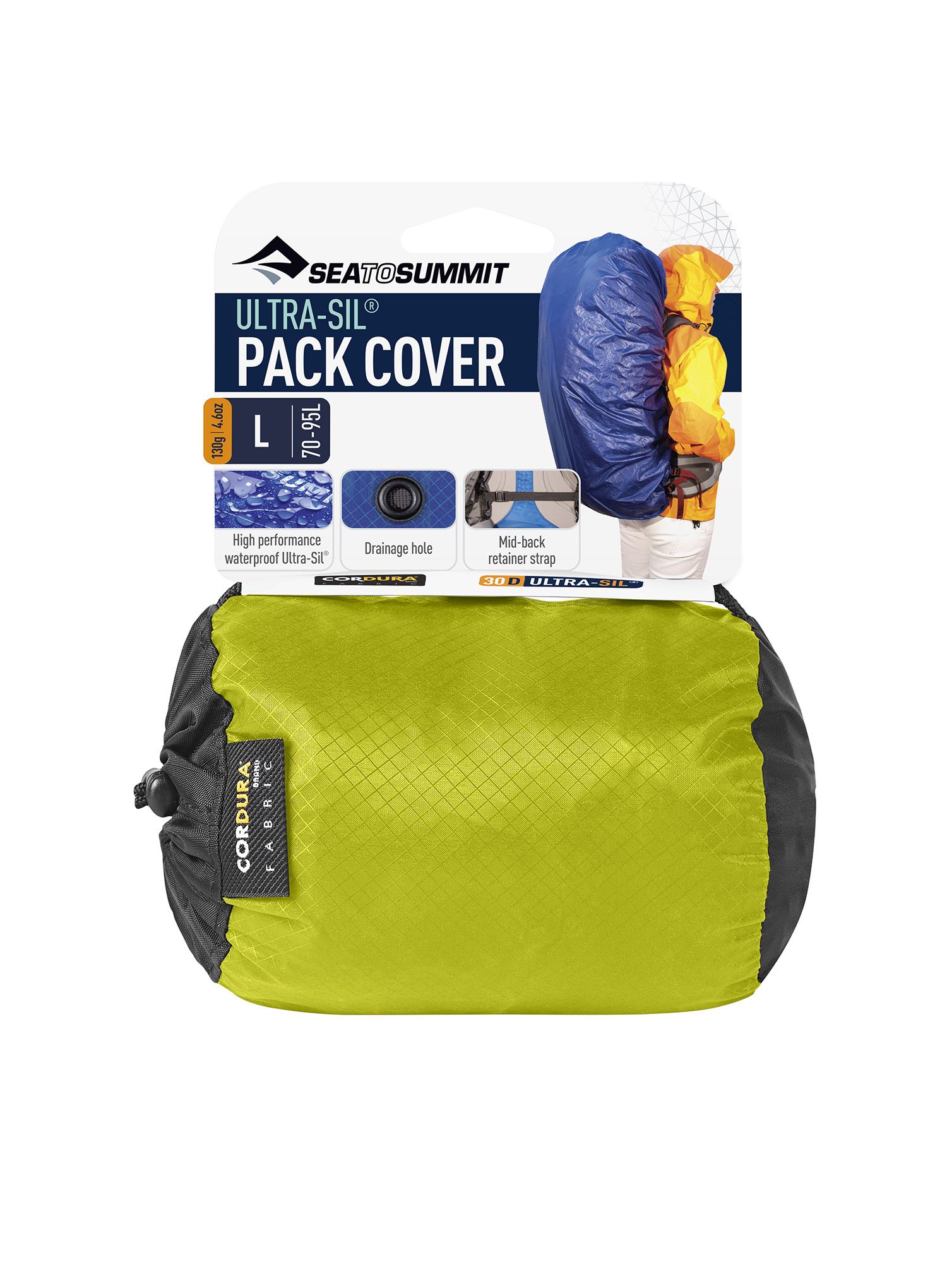 Užvalkalas Sea To Summit Ultra-Sil Pack Cover Large - Fits 70-95 Litre Packs - lime
