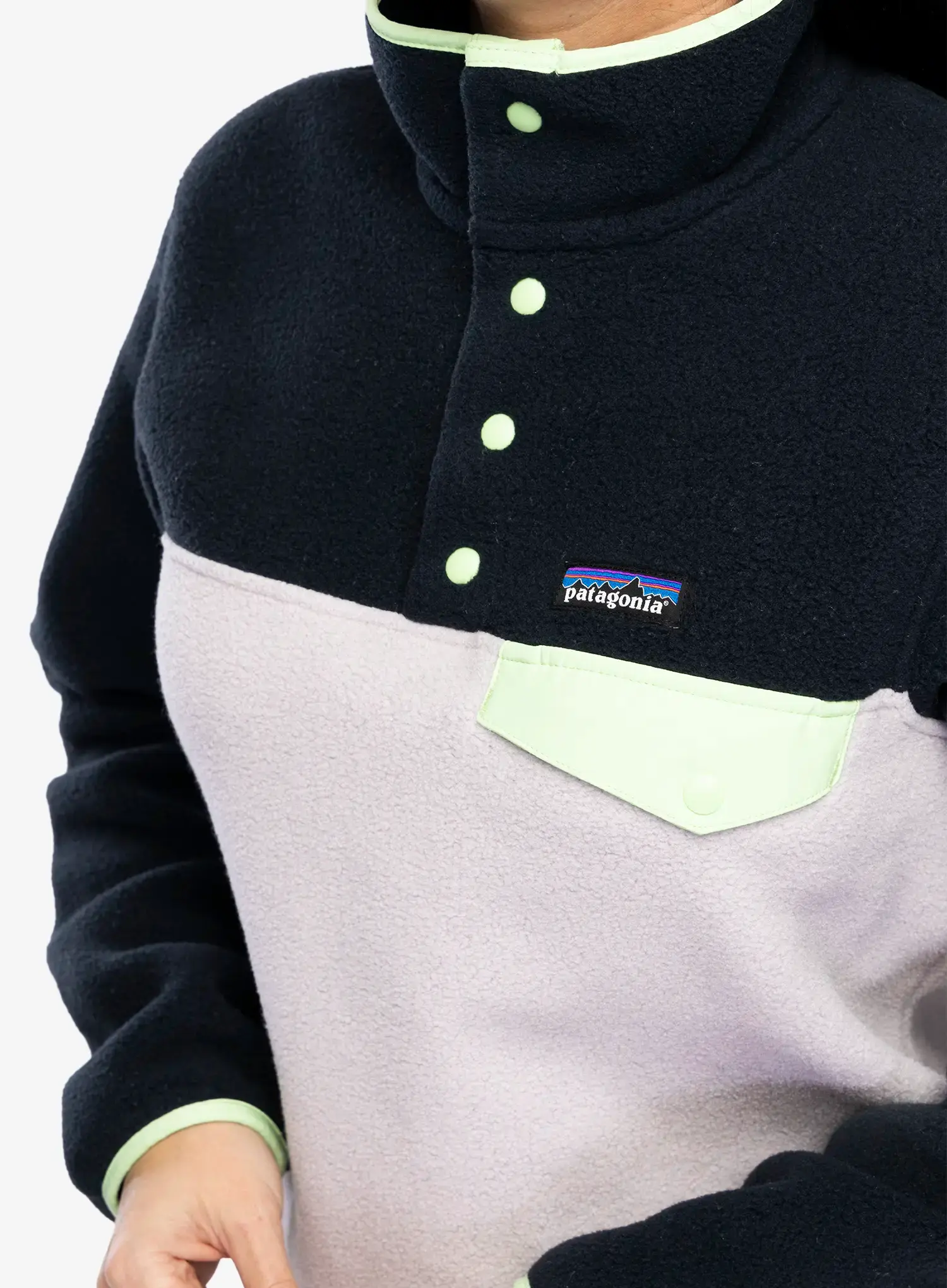 Moteriškas flisas Patagonia Lightweight Synch Snap-T Pullover - echo purple