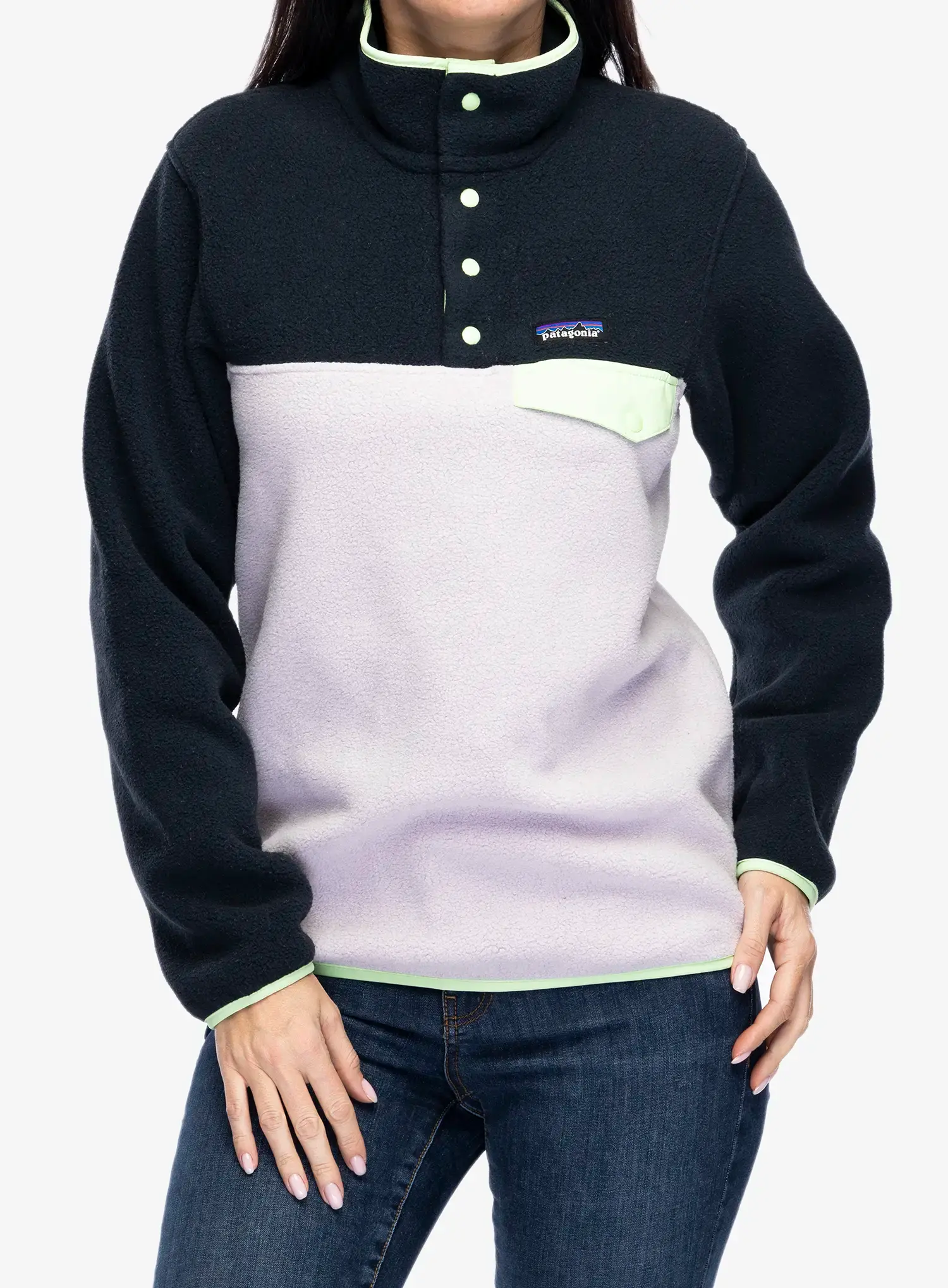 Moteriškas flisas Patagonia Lightweight Synch Snap-T Pullover - echo purple