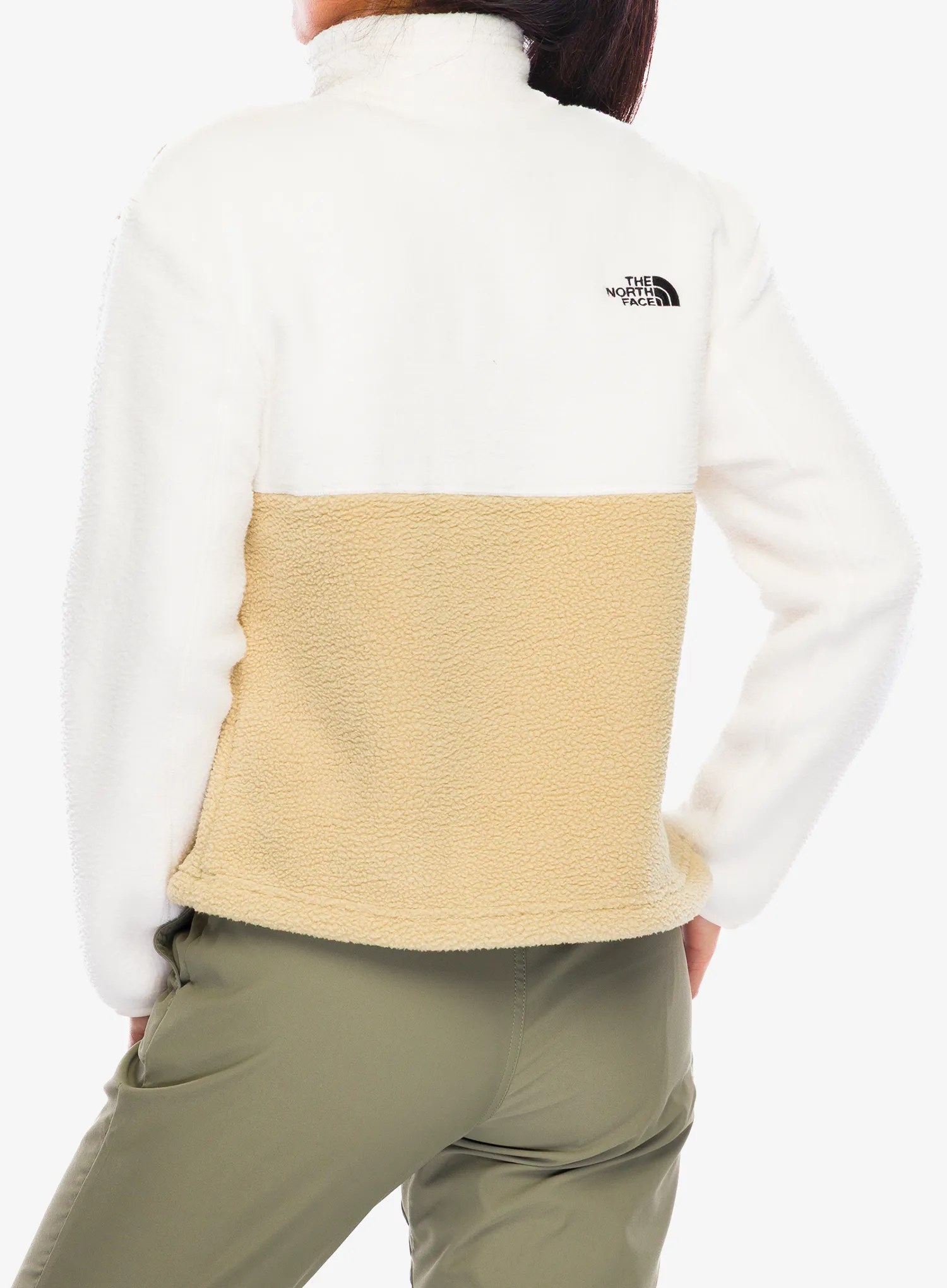 Moteriškas flisas The North Face Yumiori 1/4 Zip - khaki stone/white dune