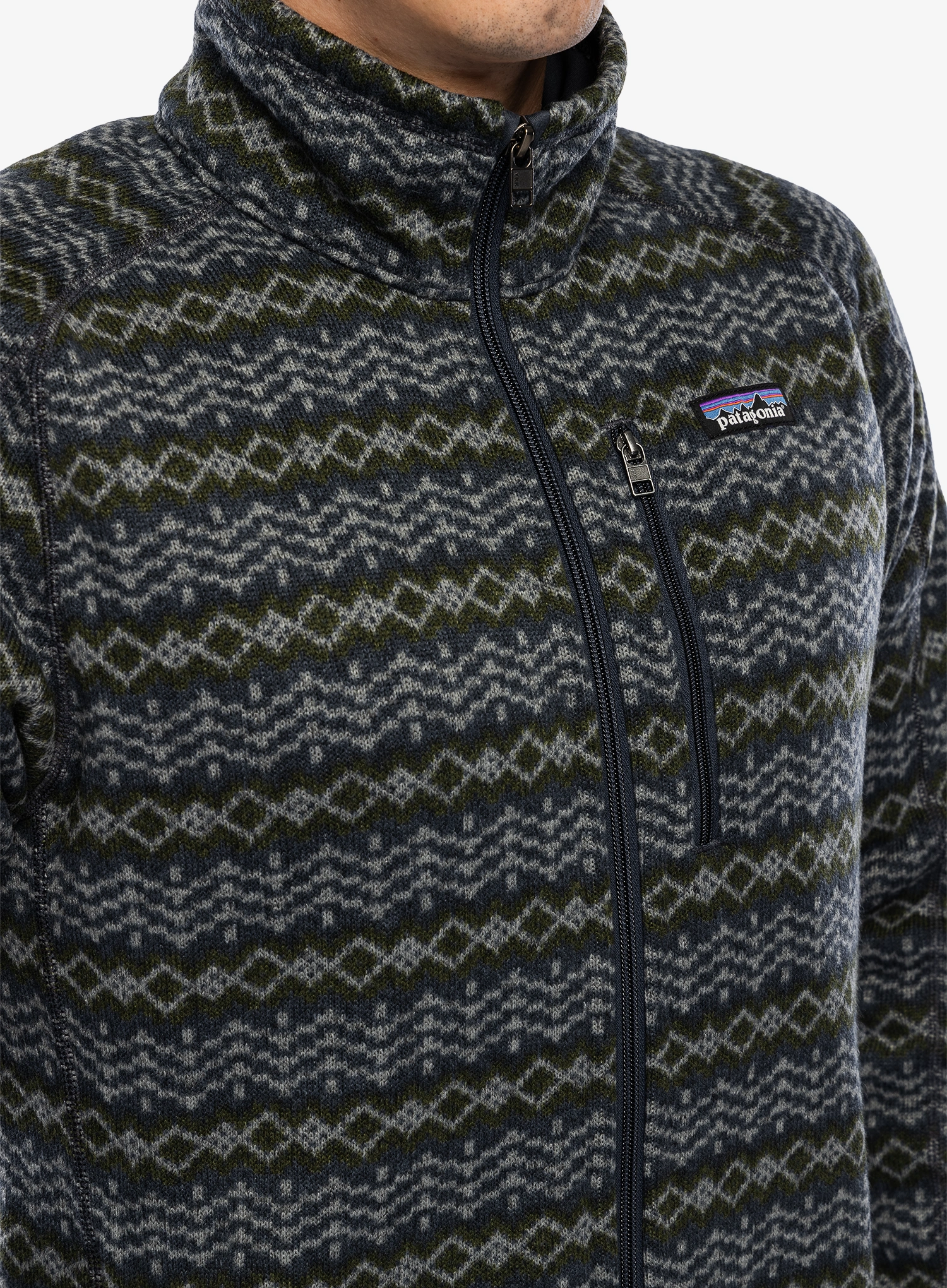 Flisinė striukė Patagonia Better Sweater Jacket - woven together/smolder blue