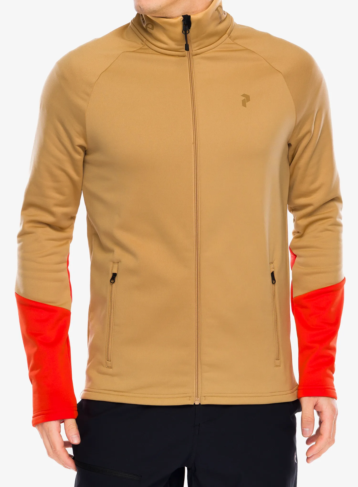 Flisinė striukė Peak Performance Rider Essentials Zip Jacket - sierra sand/solar burst
