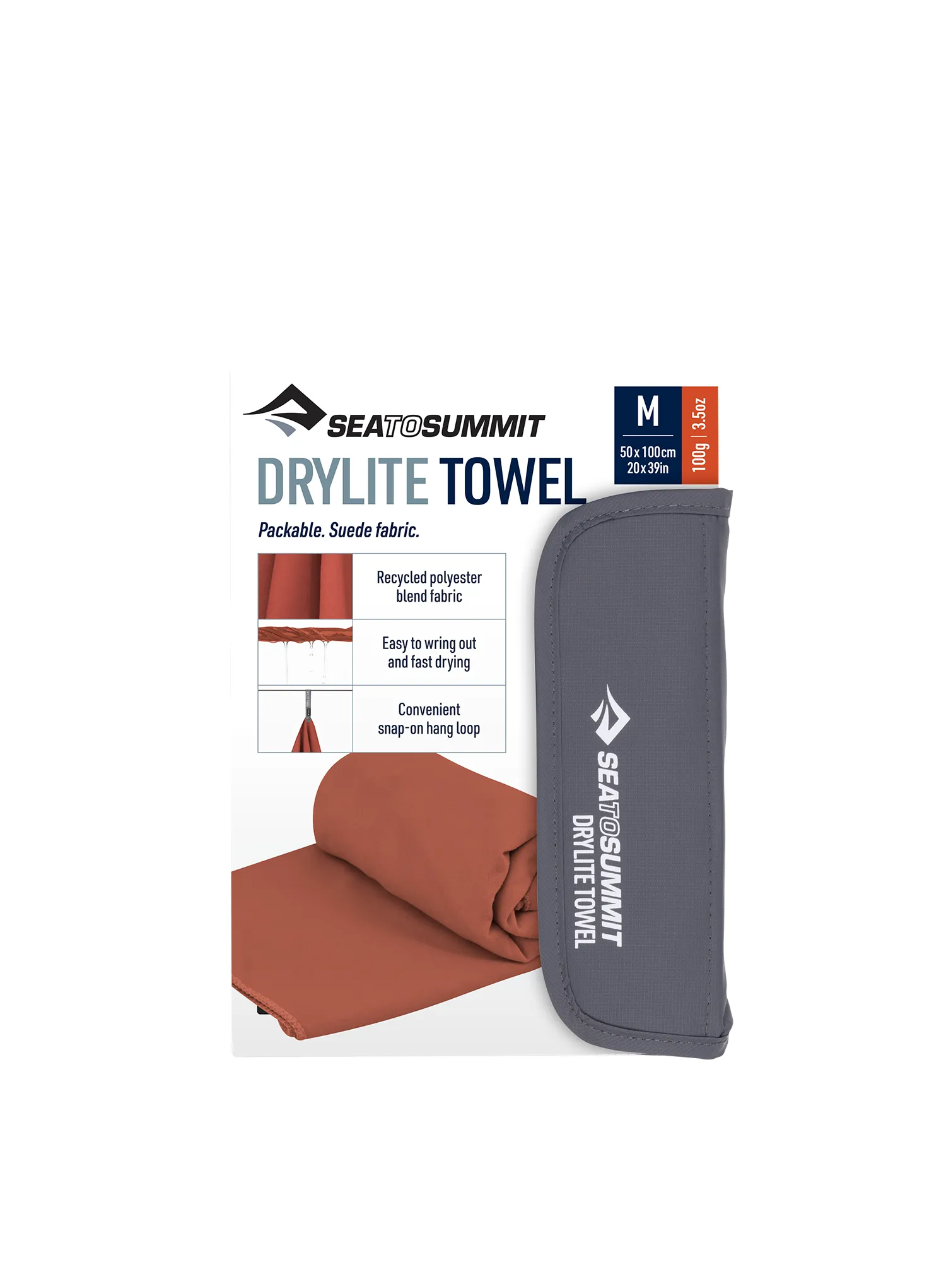 Greitai džiūstantis rankšluostis Sea To Summit DryLite Towel M - picante