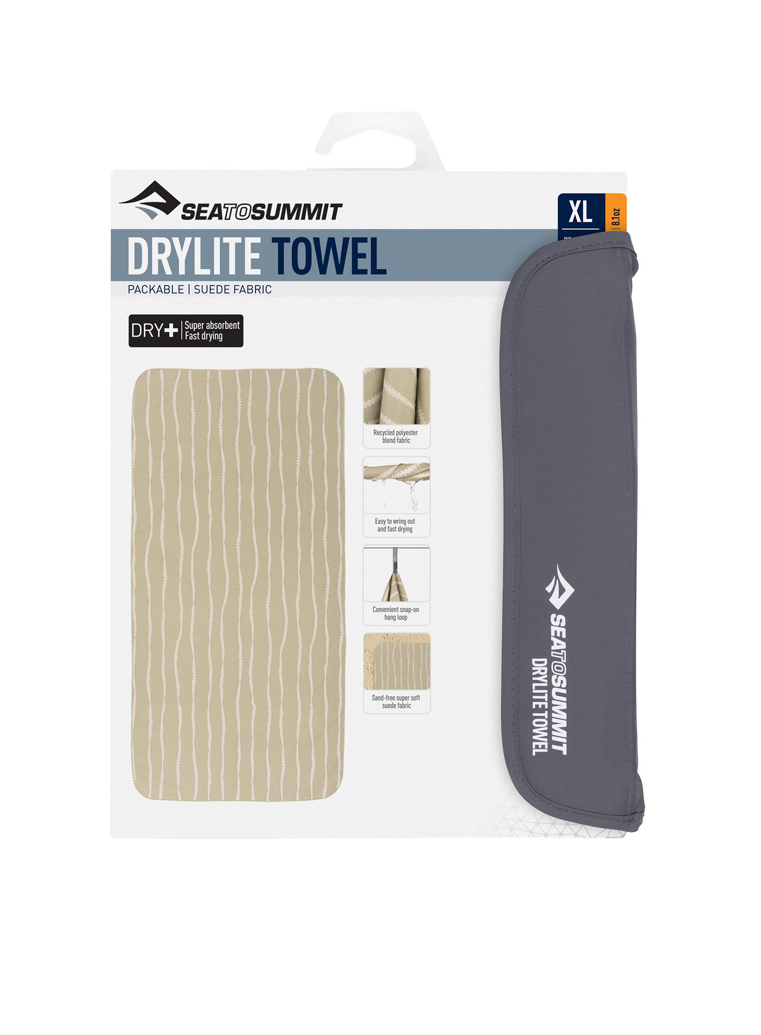 Greitai džiūstantis rankšluostis Sea To Summit DryLite Towel XL - desert wind