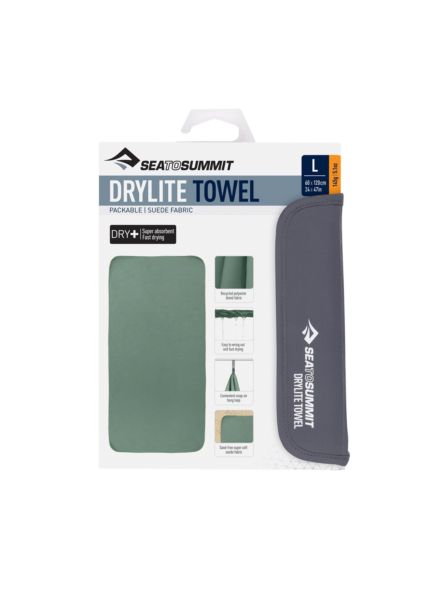 Rankšluostis Sea To Summit DryLite Towel L - sage