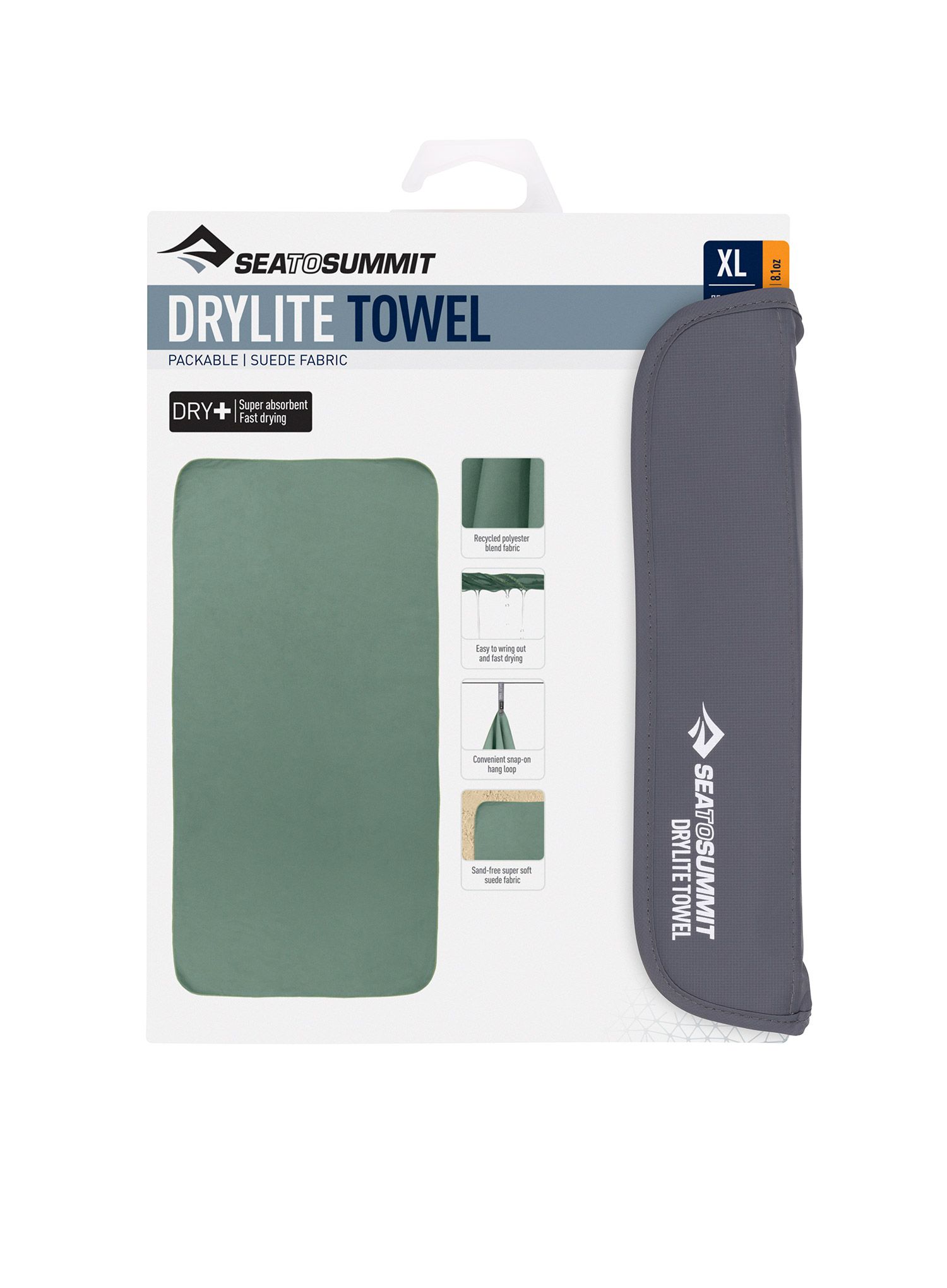 Rankšluostis Sea To Summit DryLite Towel XL - sage