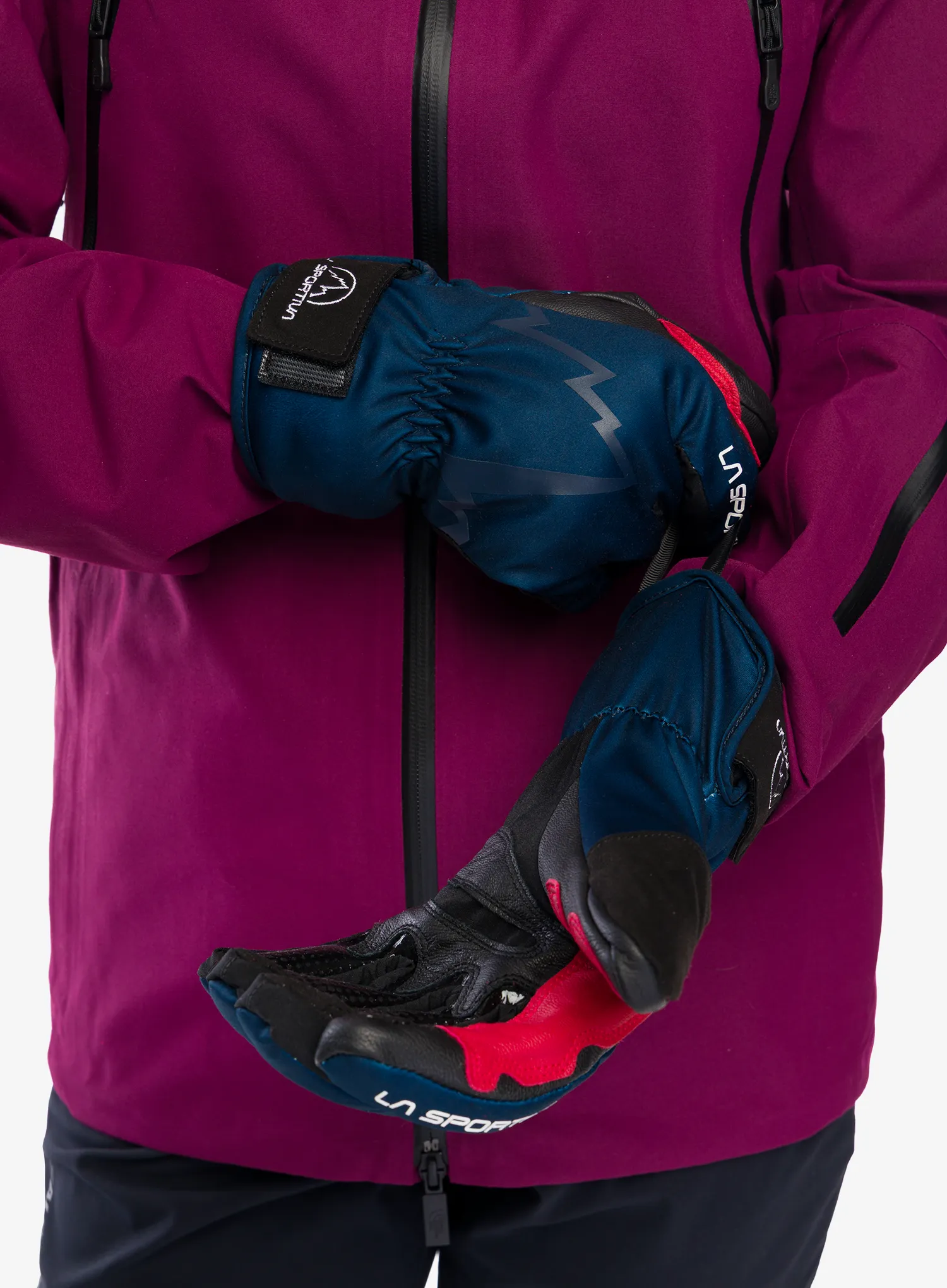 Slidinėjimo pirštinės La Sportiva Ski Touring Gloves - storm blue/red
