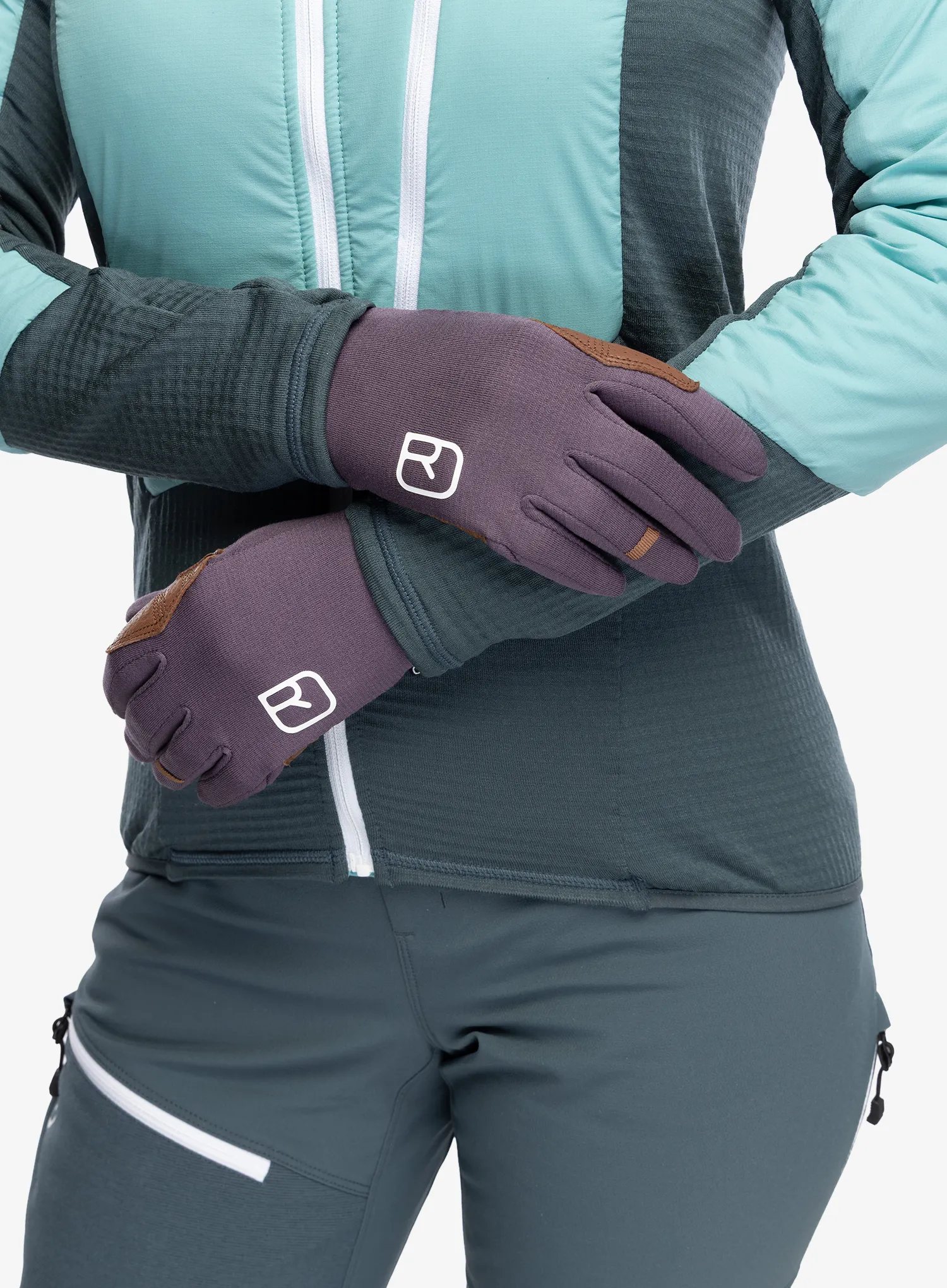 Moteriškos pirštinės Ortovox Fleece Light Glove - wild berry