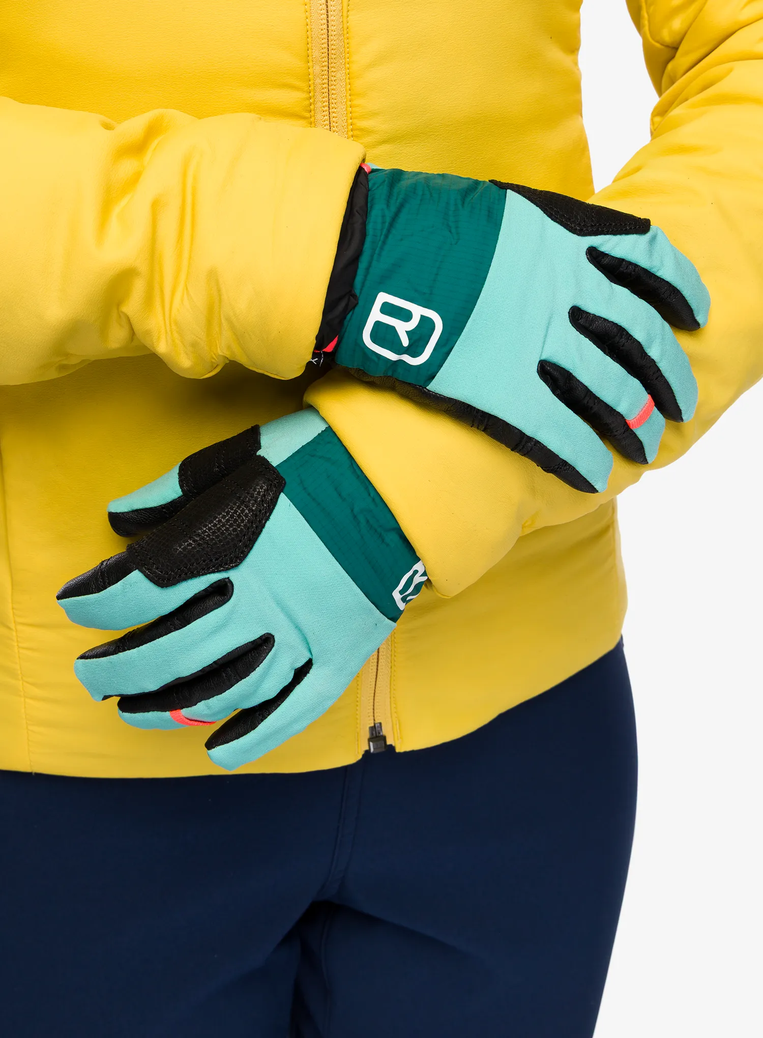 Moteriškos pirštinės Ortovox Tour Pro Cover Glove - ice waterfall