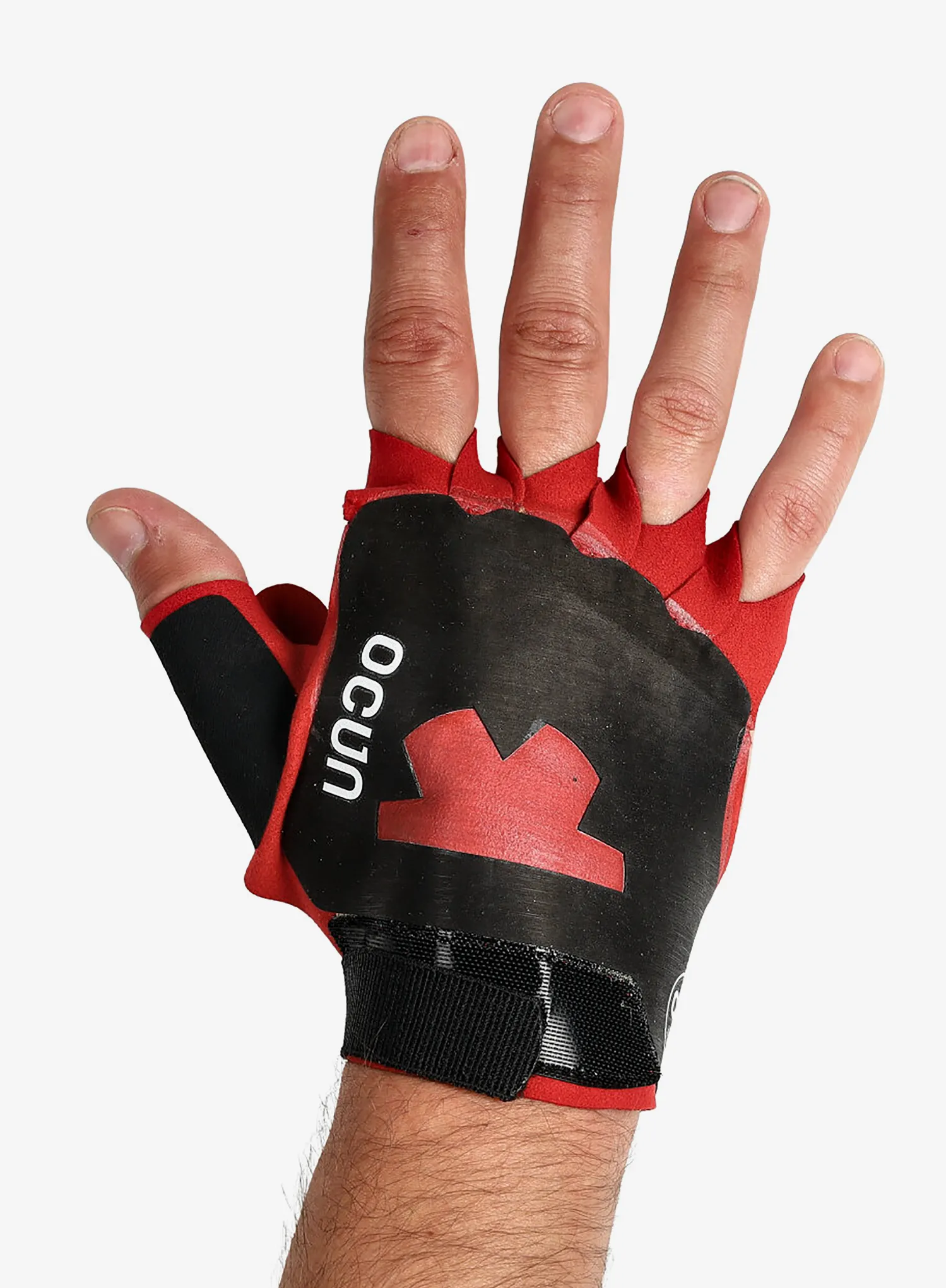 Pirštinės laipiojimui uolomis Ocun Crack Gloves Pro - red